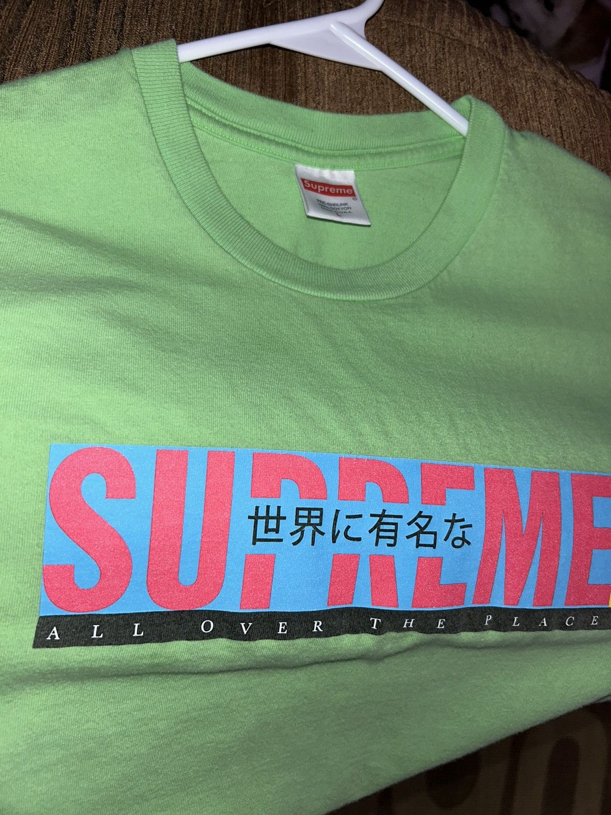Supreme Supreme All Over Tee Lime Green SS22 size Large Size US L / EU 52-54 / 3 - 5 Thumbnail