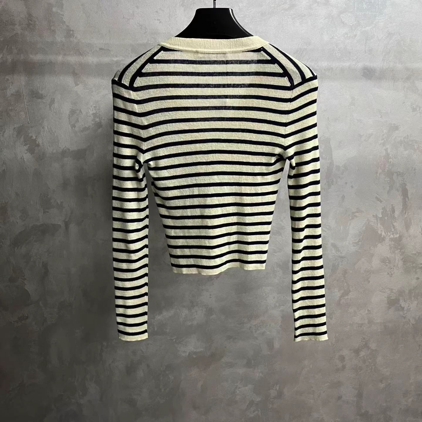 Dior Dior Black & White Striped Linen Silk Longsleeve Sweater 36 Size XS / US 0-2 / IT 36-38 - 2 Thumbnail