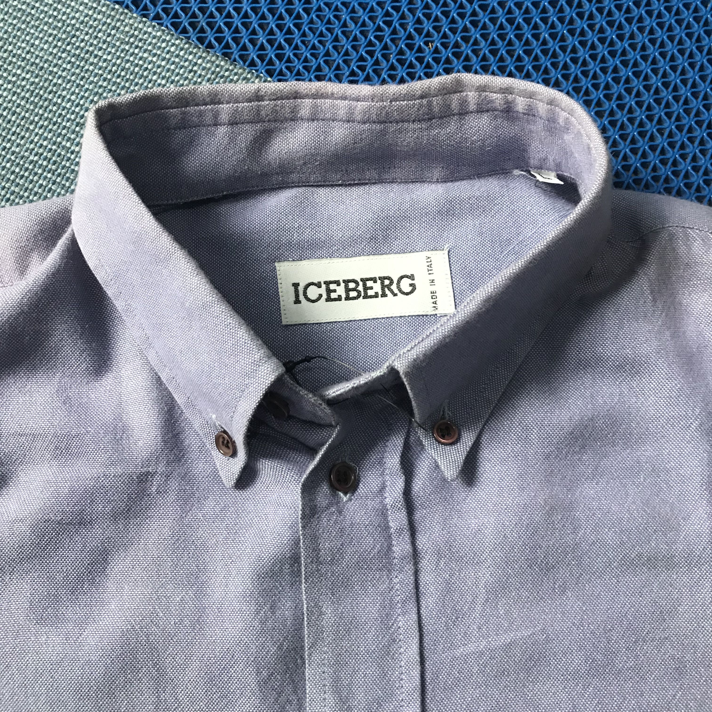 Iceberg Vintage Iceberg italy Blue Oxford Shirt Chambray Size US L / EU 52-54 / 3 - 6 Thumbnail