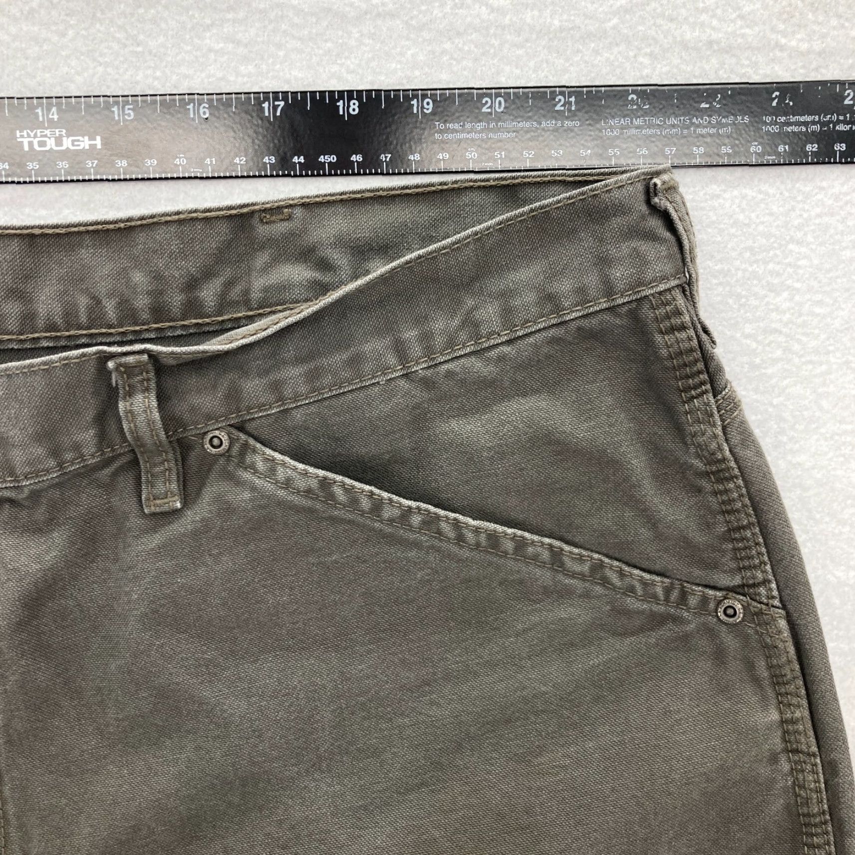 Vintage Schmidt Workwear Mens Size 46x30 Gray Denim Carpenter Jeans High Rise Bootcut Shirt/Jeans (Regular) Mens Size US 30 / EU 46 - 7 Thumbnail