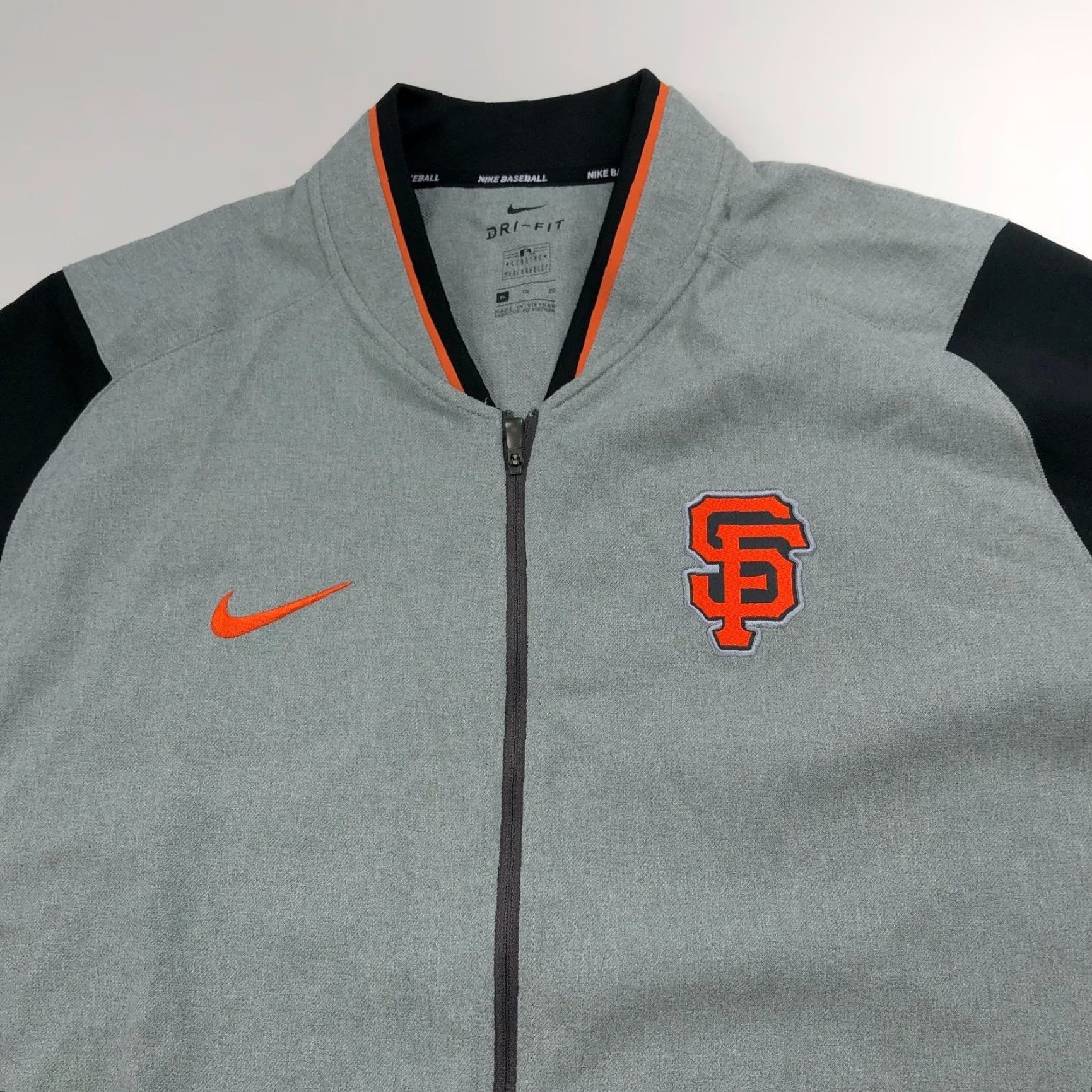 Nike Nike San Francisco Giants MLB Jacket Mens XL Gray Black Full Zip Size US XL / EU 56 / 4 - 2 Thumbnail