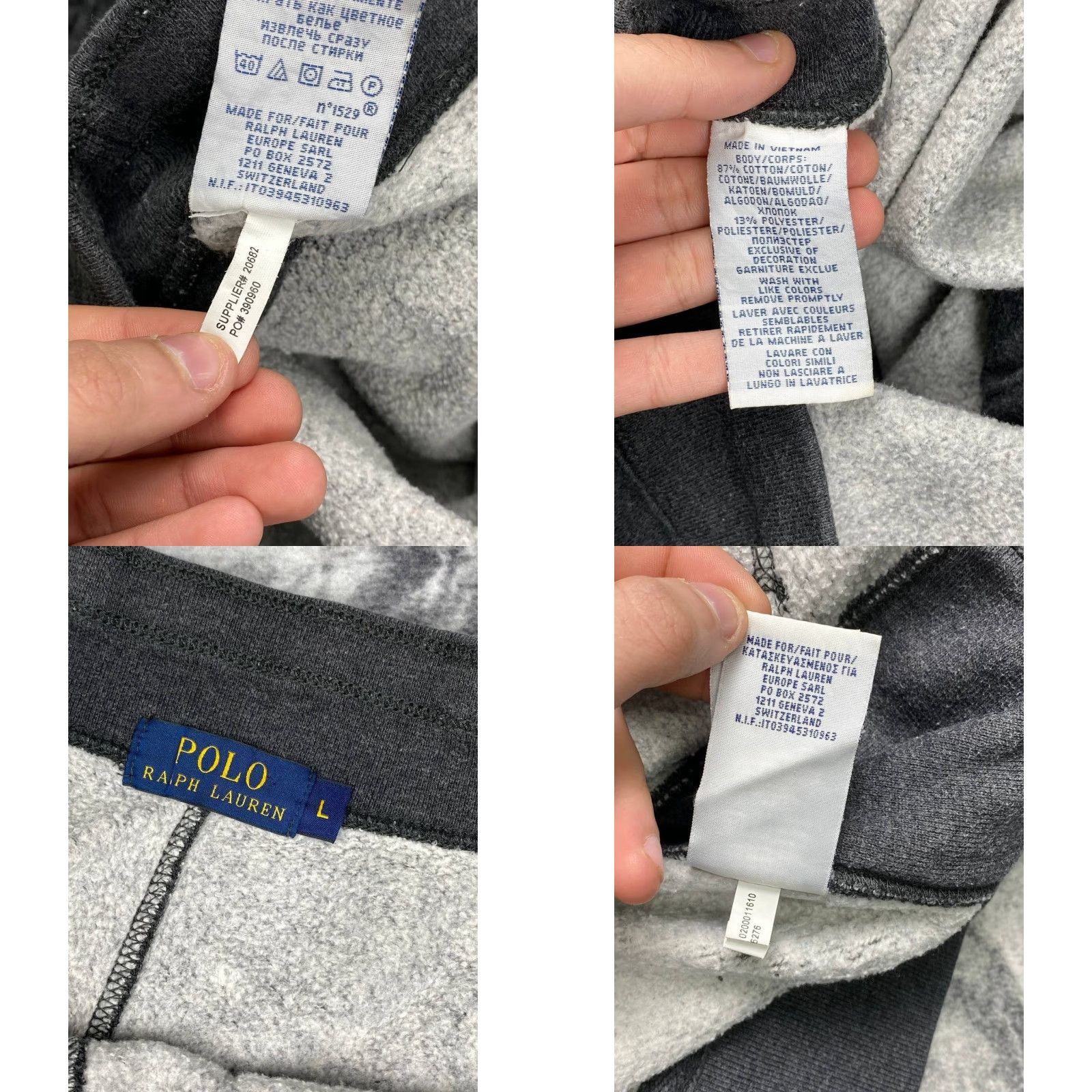 Polo Ralph Lauren Polo Ralph Lauren Tracksuit Zip Up Hoodie And Pants Men L Gray Size US L / EU 52-54 / 3 - 10 Thumbnail