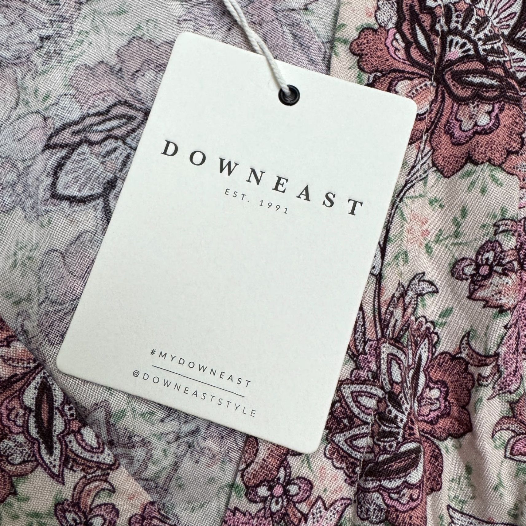 Vintage Downeast Kaftan Tunic Dress Mauve Mix Floral Wrapped Mini Dress Women Medium NWT Size M / US 6-8 / IT 42-44 - 3 Thumbnail