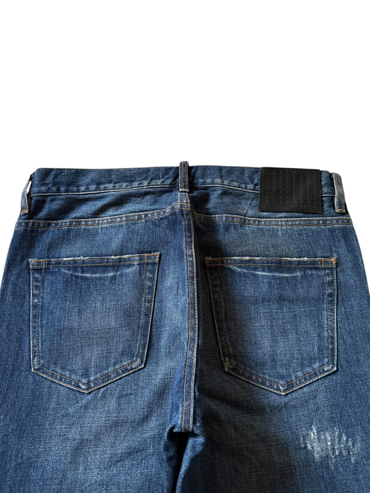 MOUSSY Vintage Moussy Blue Wash Patches Distressed Jeans Size US 33 - 4 Thumbnail