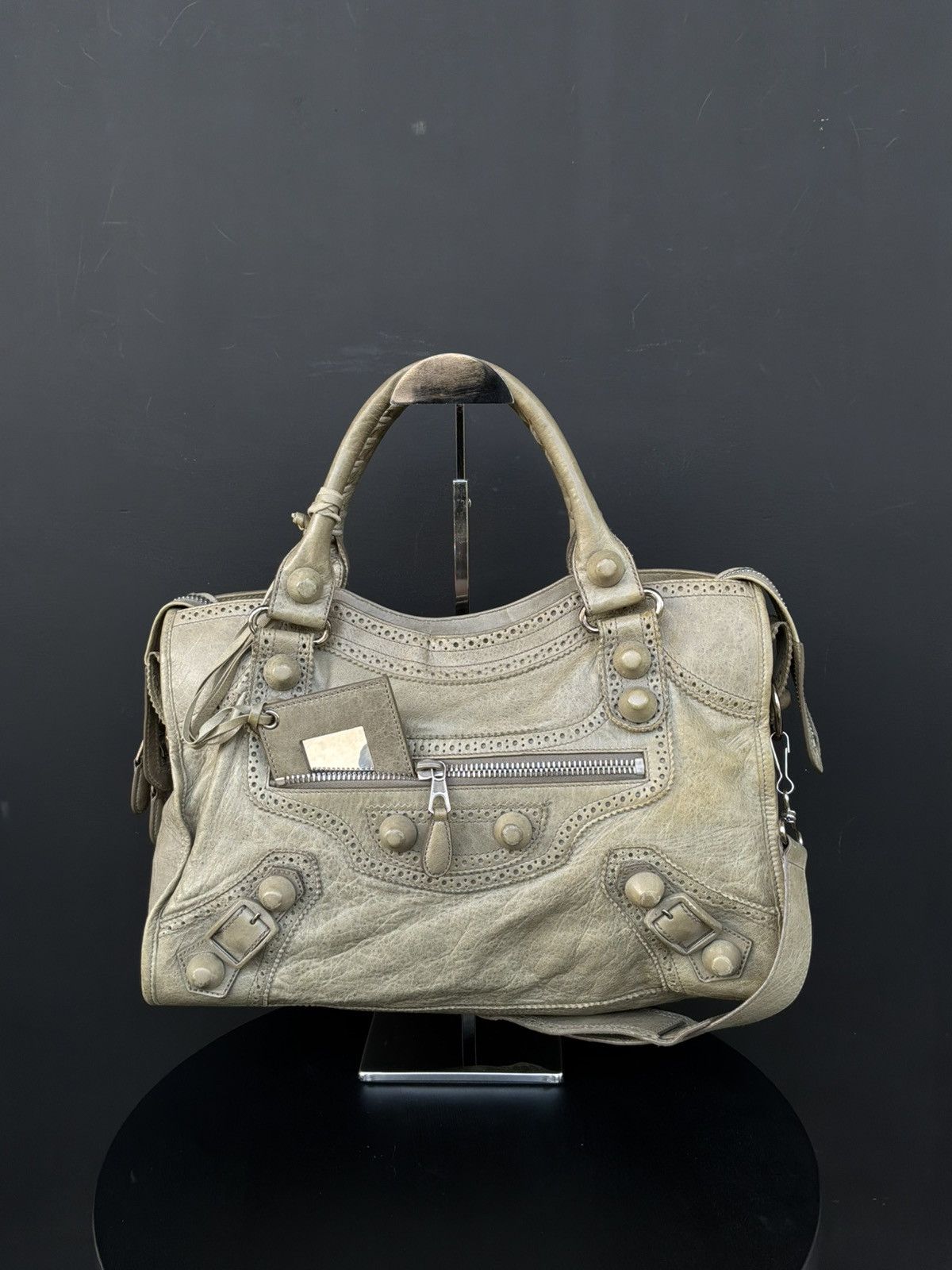 Balenciaga Balenciaga - Classic City - Giant Studs - Beige Lambskin Size ONE SIZE - 2 Thumbnail