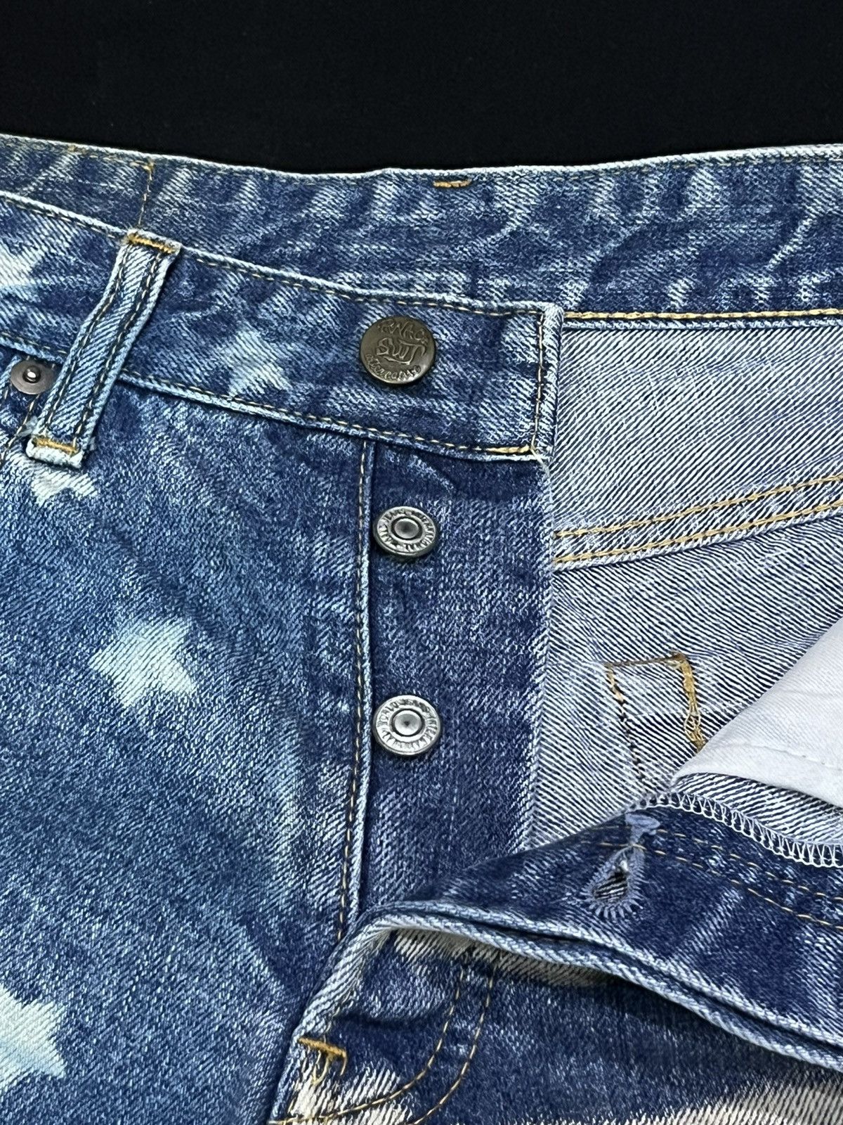 Hypebeast RNA USA Flag Distressed Denim Shorts - Stars & Stripes Size 28" / US 6 / IT 42 - 6 Thumbnail