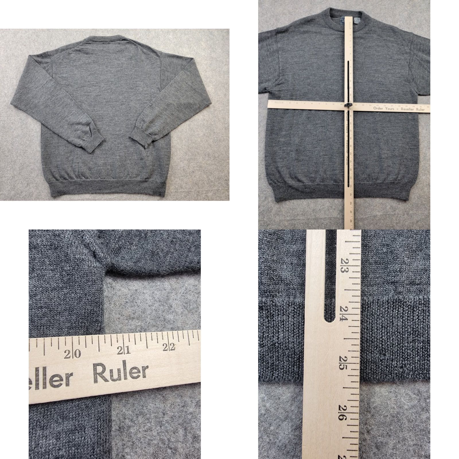 Gap VINTAGE Gap Sweater Mens Medium Gray 100% Merino Wool Crew Neck Pullover Size US M / EU 48-50 / 2 - 9 Thumbnail