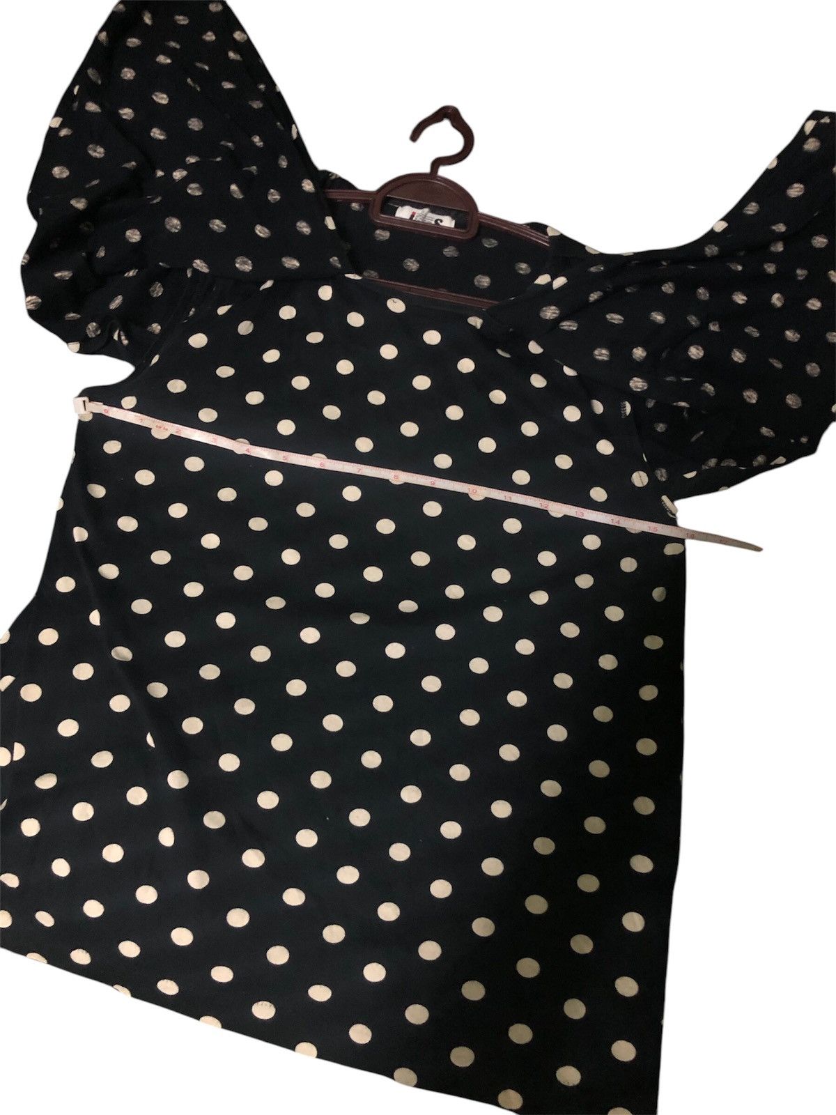 Designer × Issey Miyake Issey Miyake Rare Design Blouse Polka Dots Black and White Size S / US 4 / IT 40 - 2 Thumbnail