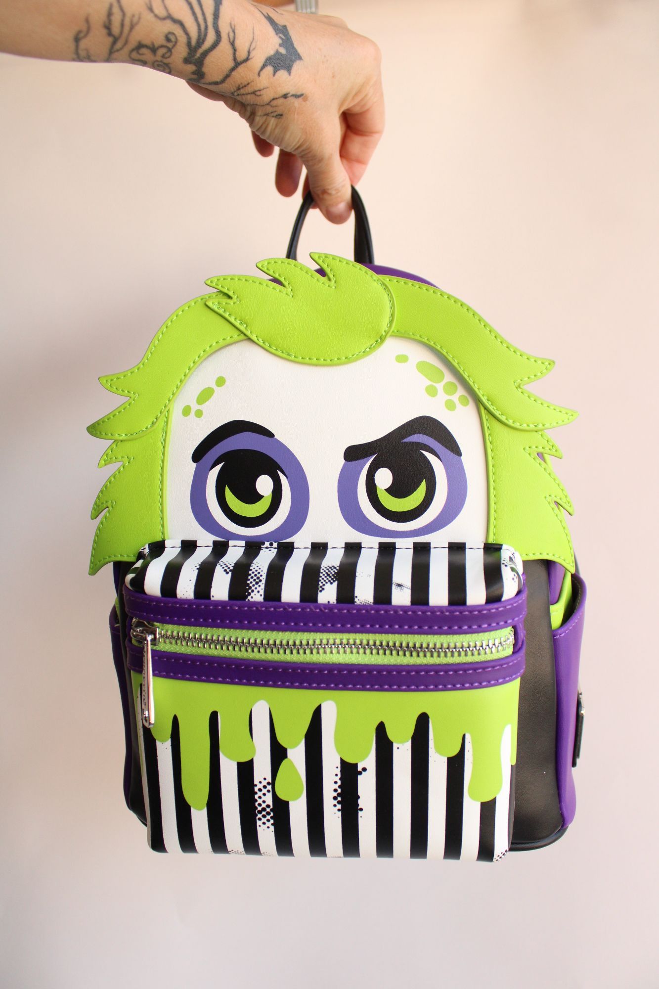 Other Loungefly Beetlejuice Backpack, New With Tags, Green and Pur Size ONE SIZE - 1 Thumbnail