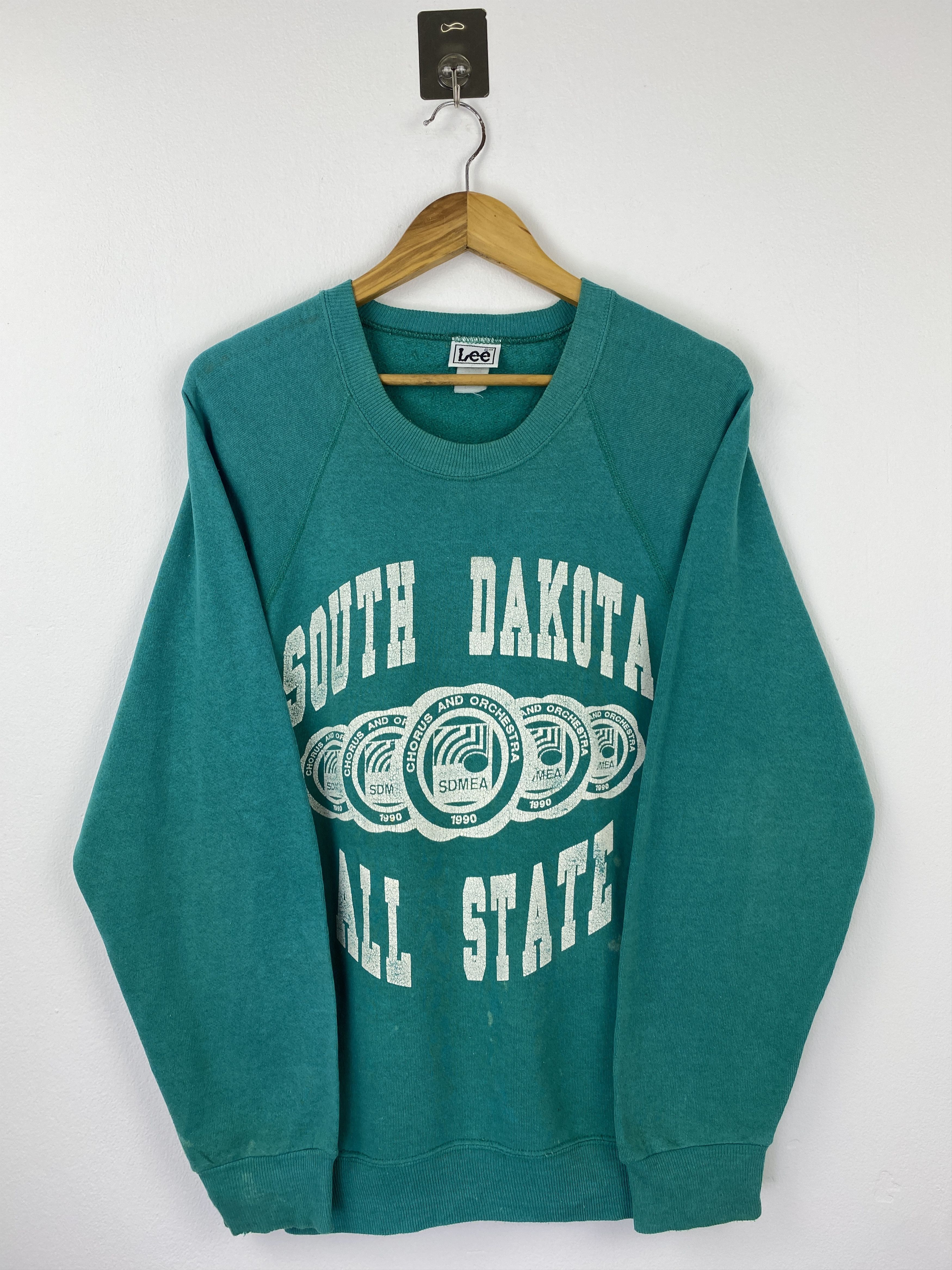 Lee Vintage 90s Lee South Dakota All State Sweatshirt SH0440 Size US L / EU 52-54 / 3 - 1 Thumbnail