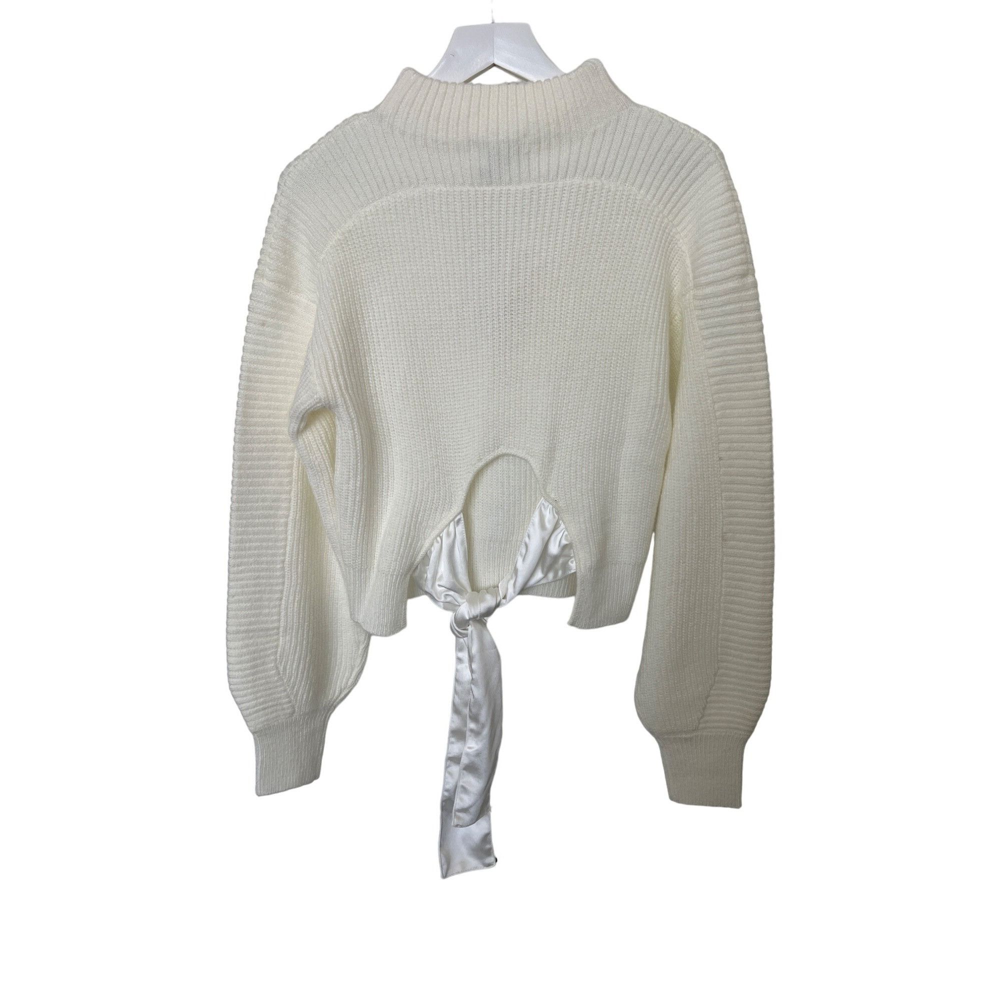 Other Design History Rib Knit Tie Back Sweater Size S / US 4 / IT 40 - 6 Thumbnail
