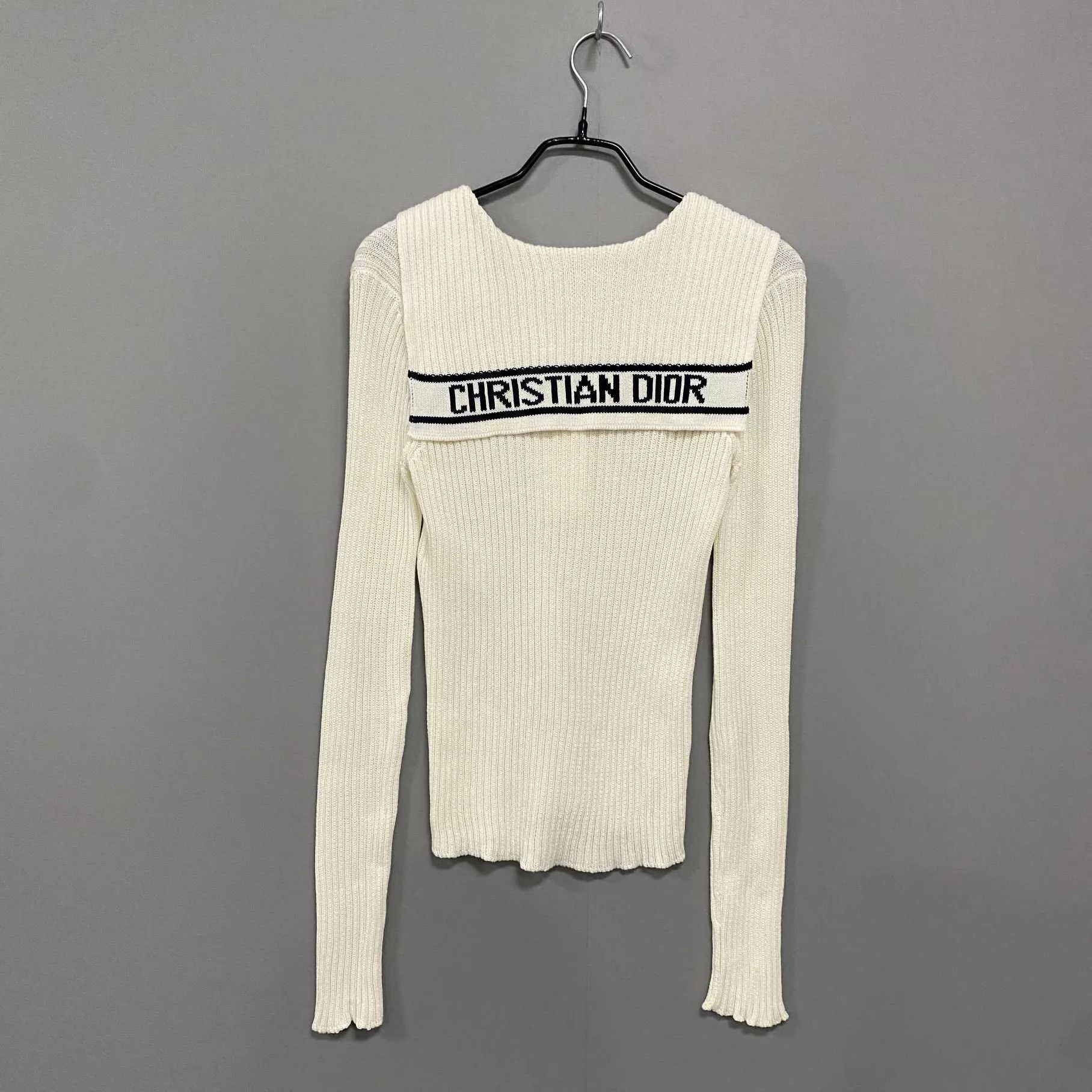 Dior Dior Women's New Navy Collar Logo Knit Sweater 36 Size XS / US 0-2 / IT 36-38 - 3 Thumbnail