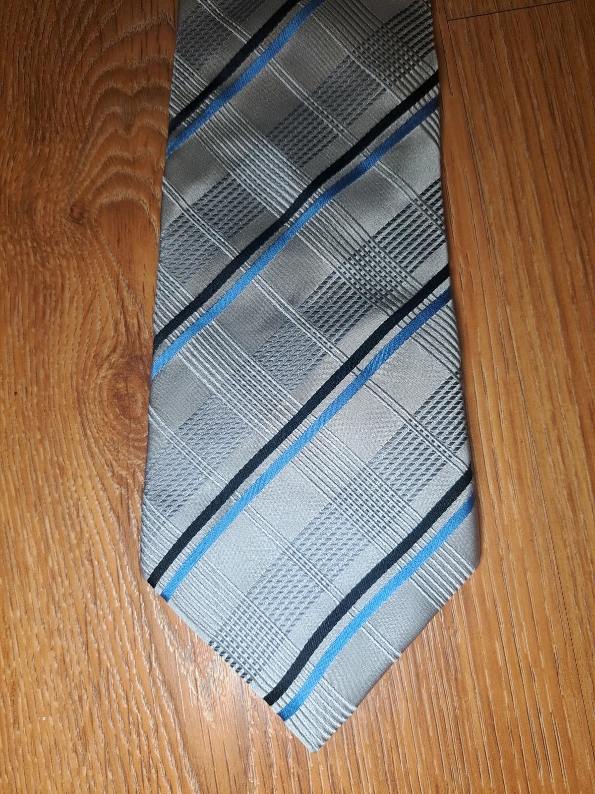 Donald Trump Donald Trump Signature Collection Tie Plaid Gray Blue Silk Size ONE SIZE - 1 Thumbnail