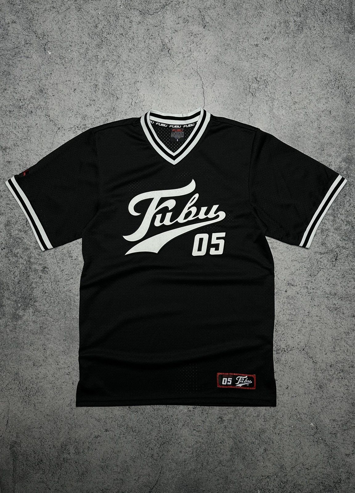 Fubu × Streetwear × Vintage FUBU 05 Varsity Mesh Big Logo Jersey  