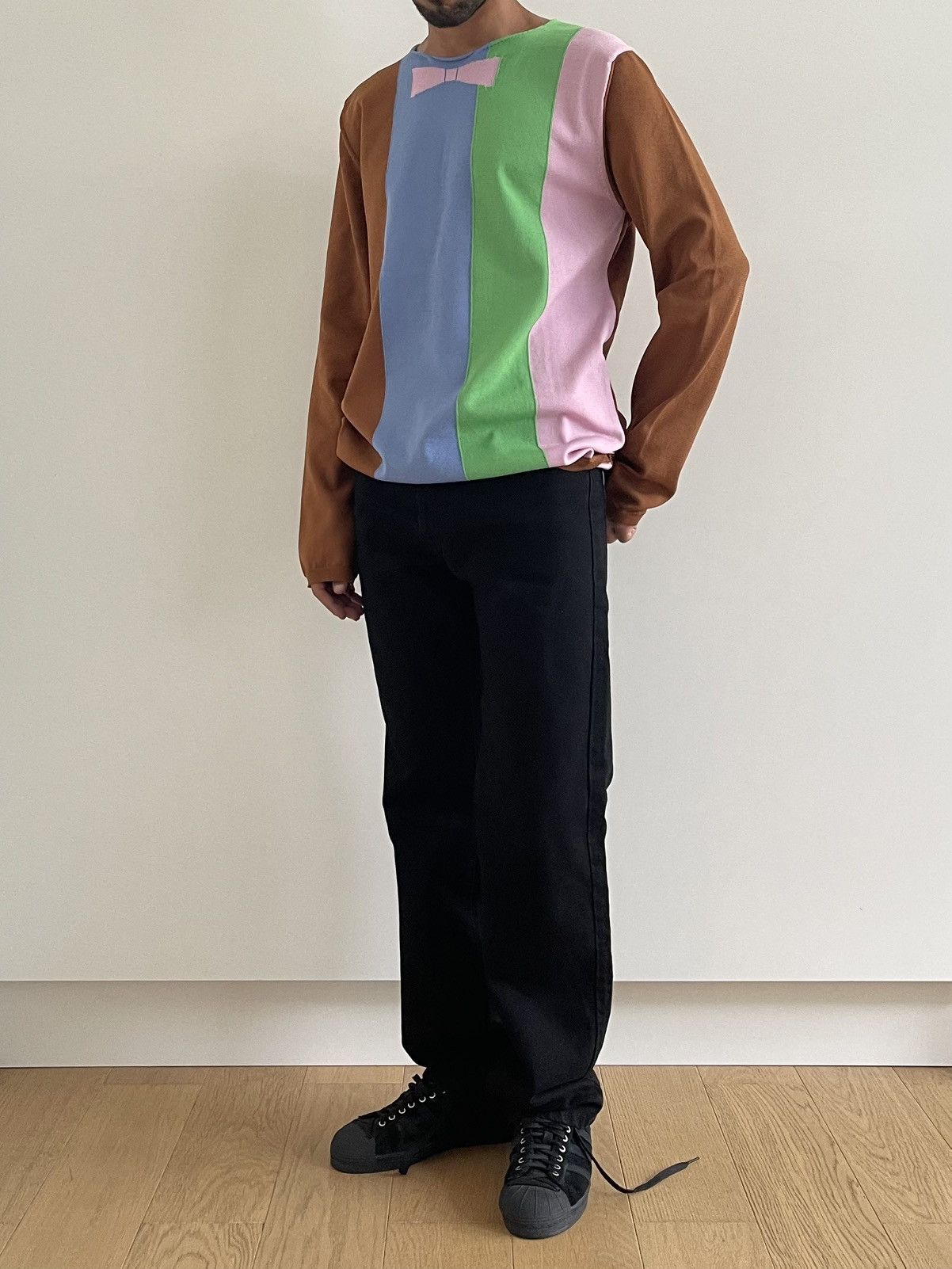 Comme des Garcons Comme des Garçons Shirt SS19 Multicolores Bow Tie Sweater Size US L / EU 52-54 / 3 - 1 Thumbnail