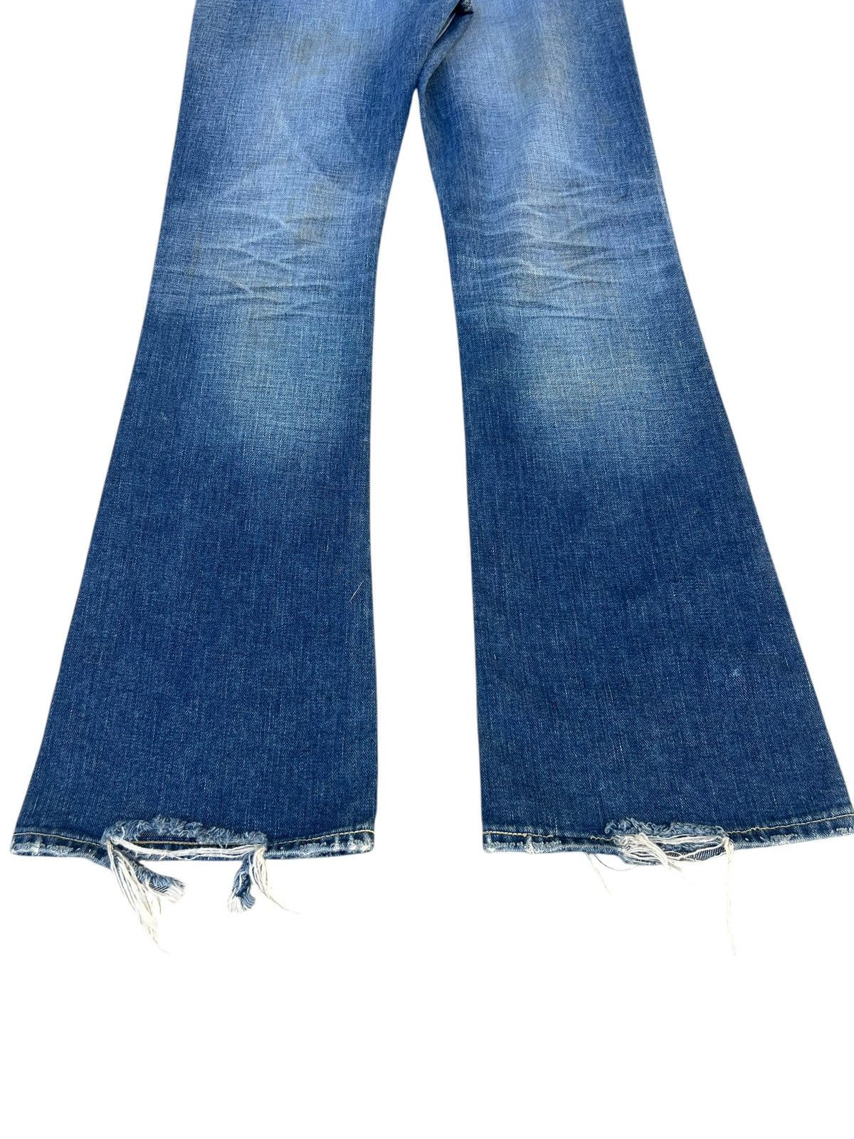 Lee Distressed Mud Denim Lee Riders Limited Edition Flare Jeans Size US 31 - 17 Thumbnail