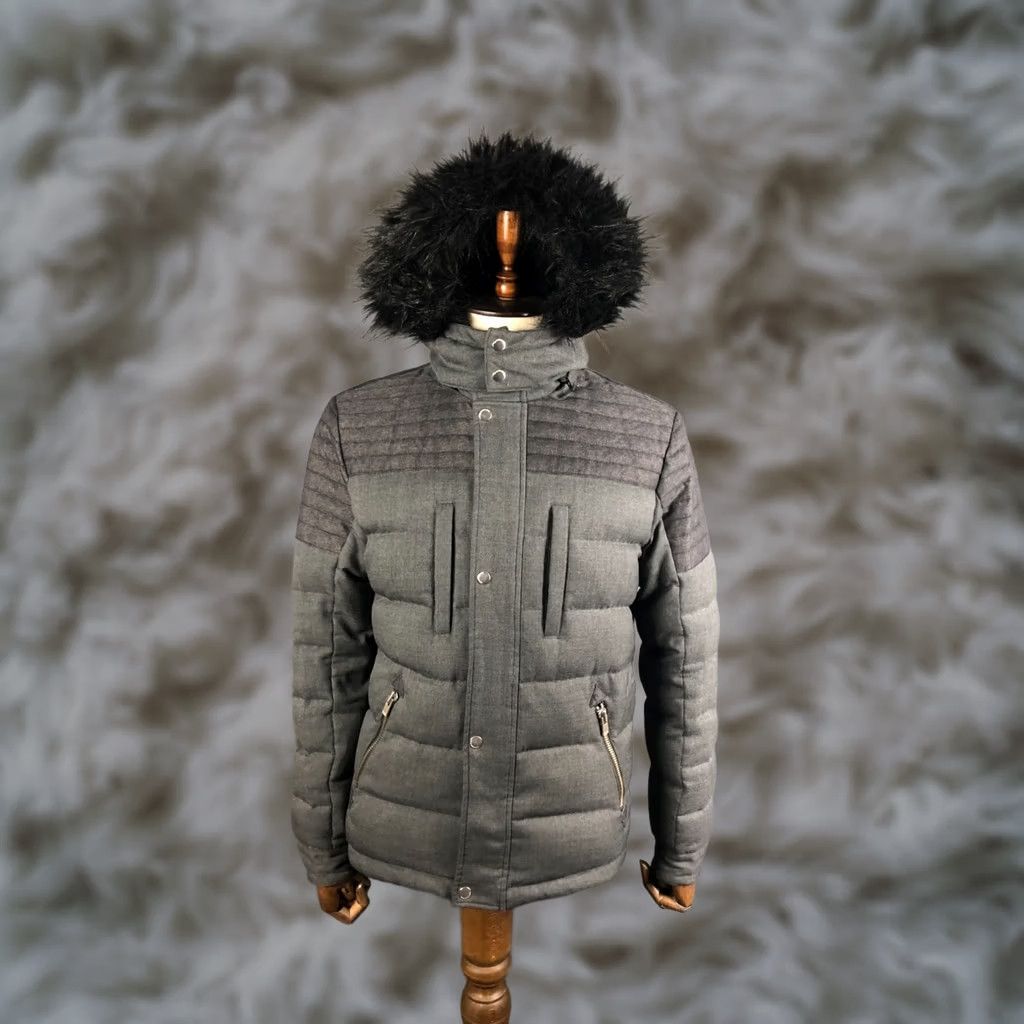 The Kooples The Kooples Sport Jacket Mens Full Zip Quilted Down Wool Hooded M Gray Size US M / EU 48-50 / 2 - 1 Thumbnail