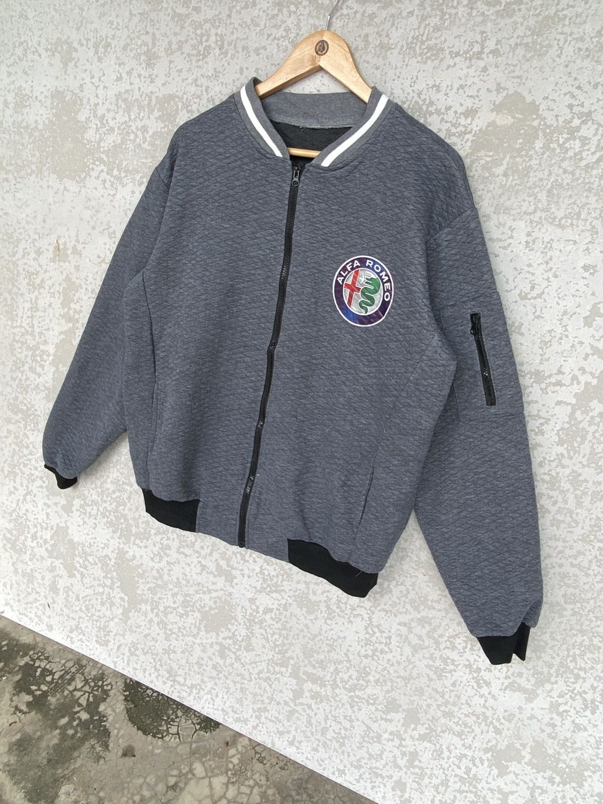 Other Vintage Alfa Romea Small Printed Full Zip Gray Colour Size US L / EU 52-54 / 3 - 2 Thumbnail
