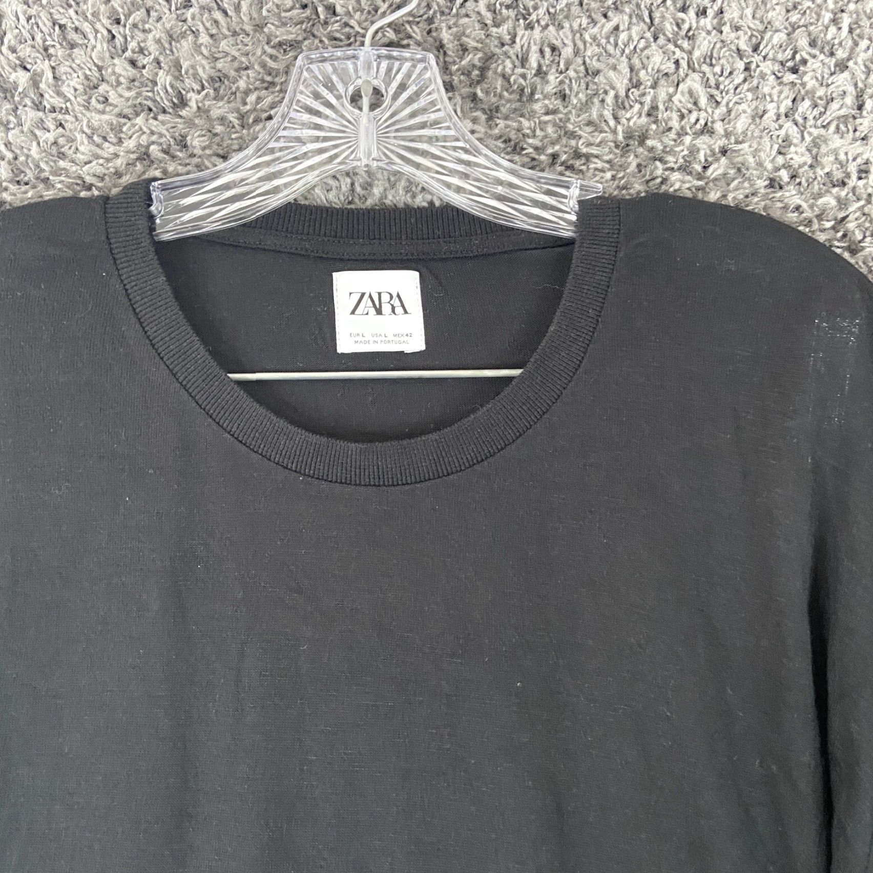 Zara ZARA Sweater Black Long Sleeve Pullover Women’s L Knit Size L / US 10 / IT 46 - 5 Thumbnail