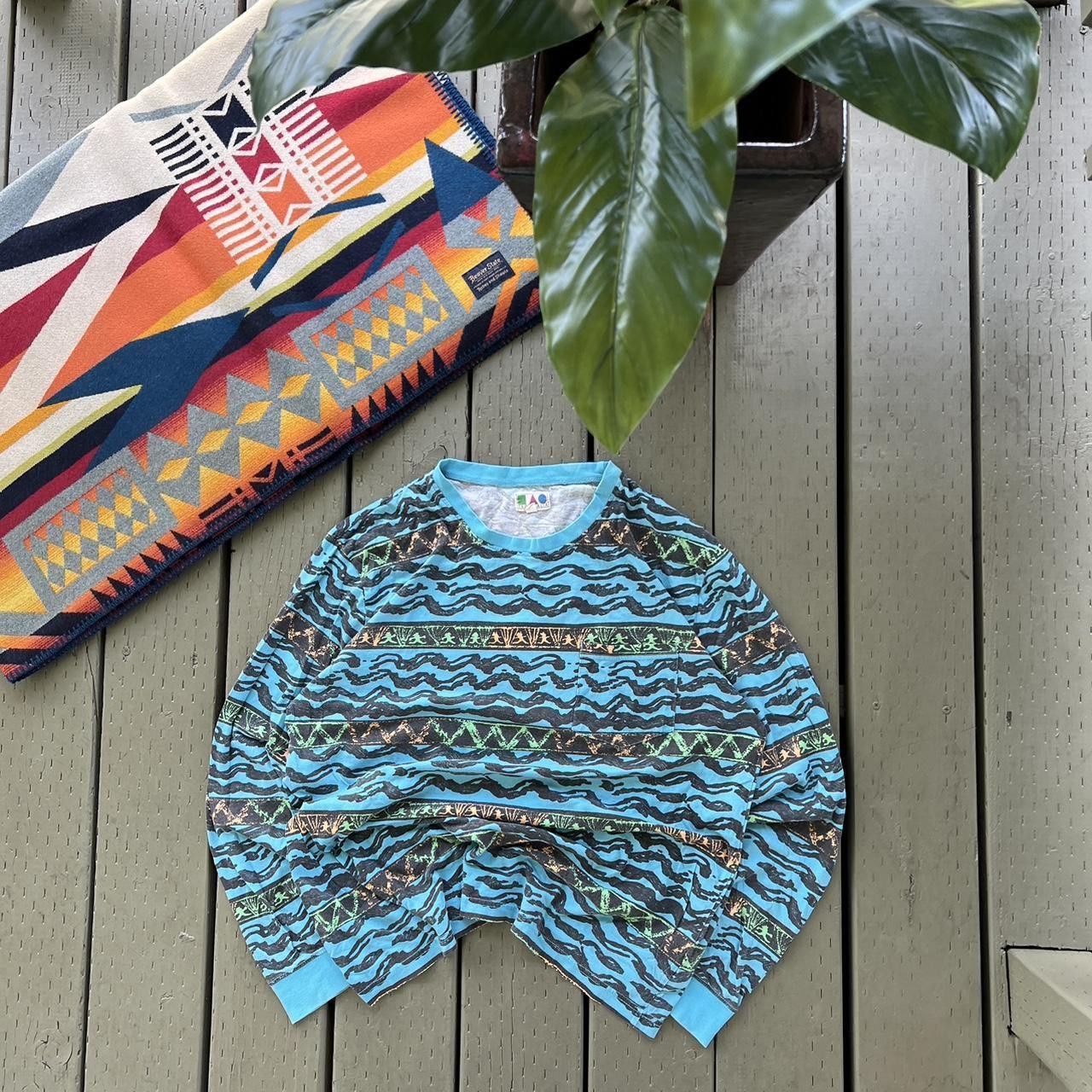 Vintage Vintage 90s Surfer Skater Print Crewneck Sweatshirt Size US XL / EU 56 / 4 - 2 Thumbnail