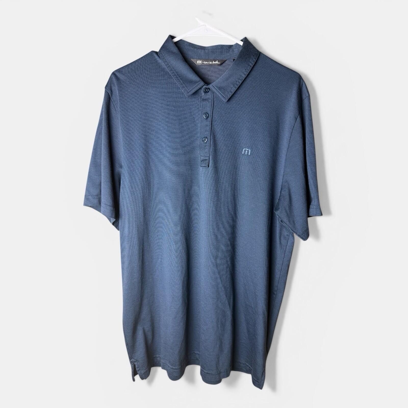 TravisMathew TravisMathew Mens XL Navy Polo Shirt Casual Golf Preppy Size US XL / EU 56 / 4 - 3 Thumbnail