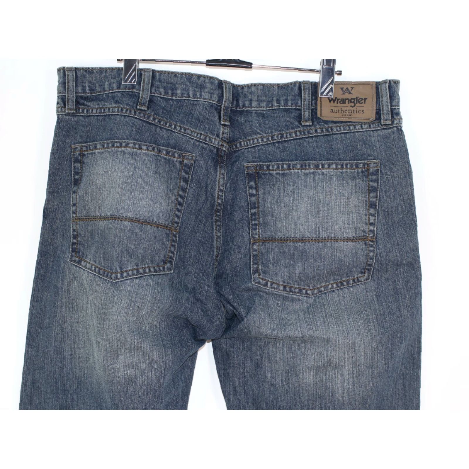Wrangler Wrangler Authentic Blue Jeans Boot Cut Men 36 Dark Wash 36X30 100% Cotton Denim Size US 36 / EU 52 - 5 Thumbnail