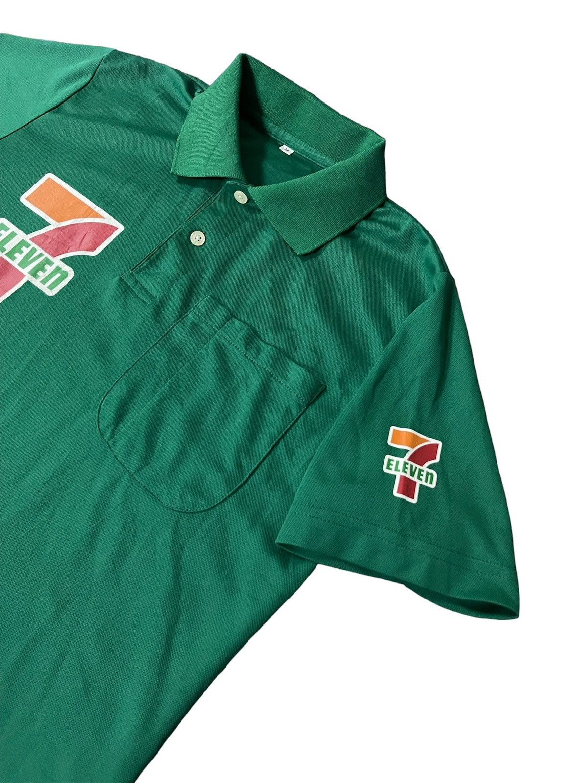 Japanese Brand × Vintage Japanese 7 Eleven Uniform Half Button Shirt Size US S / EU 44-46 / 1 - 2 Thumbnail