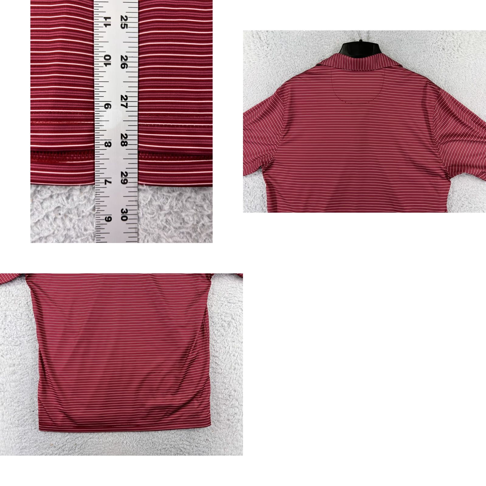 Vintage VINTAGE Greg Norman Polo Shirt Mens M Red Stripe Short Sleeve Golf Polyester Size US M / EU 48-50 / 2 - 9 Thumbnail