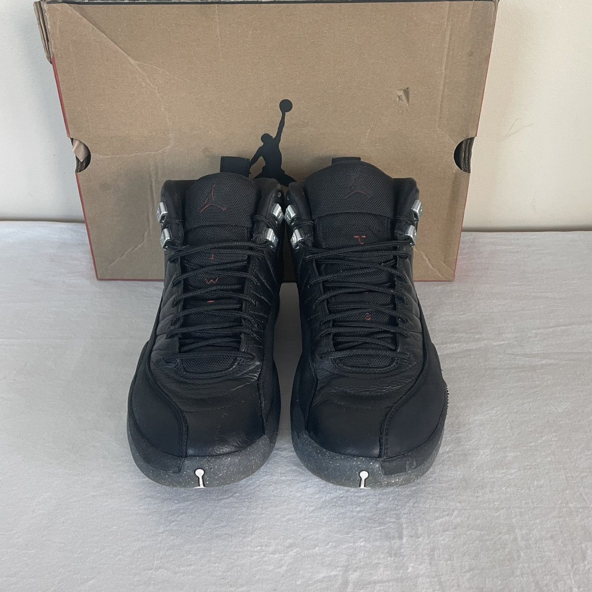 Jordan Brand × Nike Nike Air Jordan 12 Retro Utility Black Grind Mens Size 8.5 Size US 8.5 / EU 41-42 - 3 Thumbnail