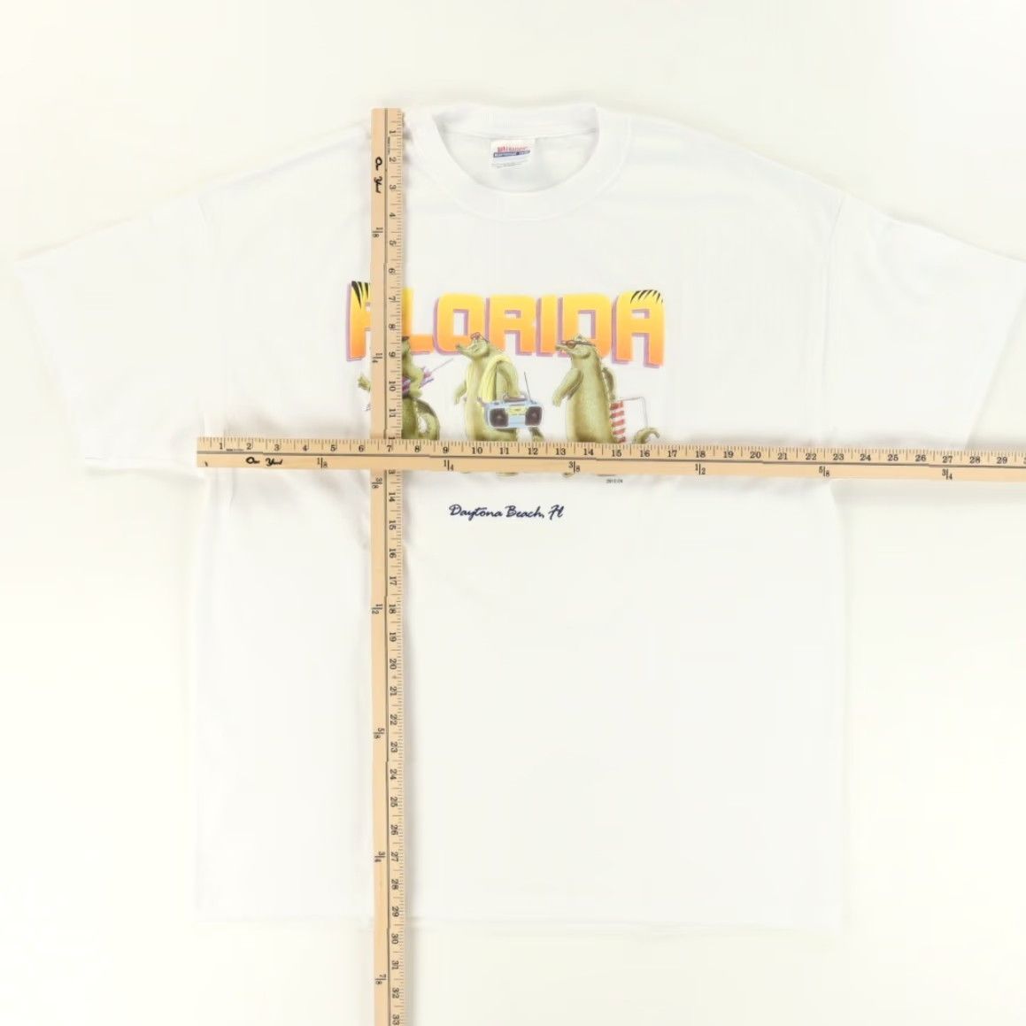Hanes Hanes Florida Alligator Solid T-Shirt White Men's XL Shirt Size US XL / EU 56 / 4 - 3 Thumbnail