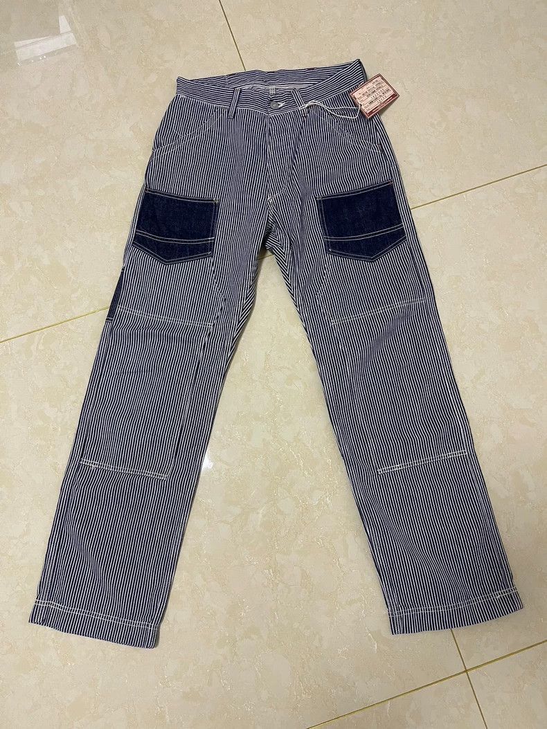 Freewheelers Freewheelers Derrickman Striped Work Pants-2506 Size US 30 / EU 46 - 1 Thumbnail