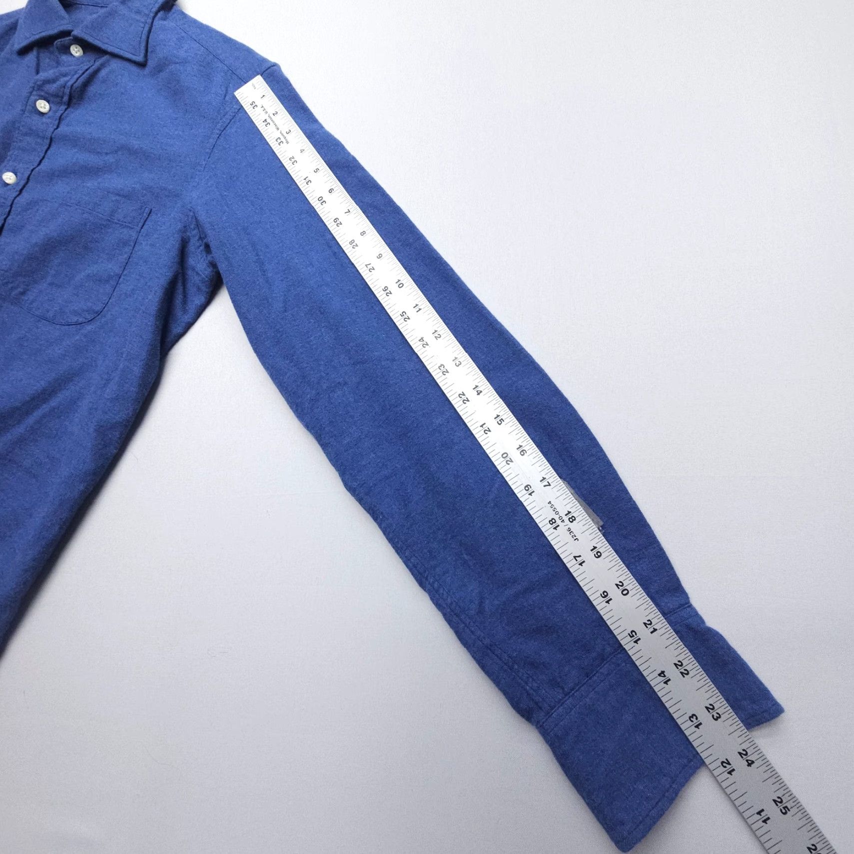 Sid Mashburn Sid Mashburn Shirt Mens Small Blue Long Sleeve Flannel Button Down Cotton Size US S / EU 44-46 / 1 - 7 Thumbnail