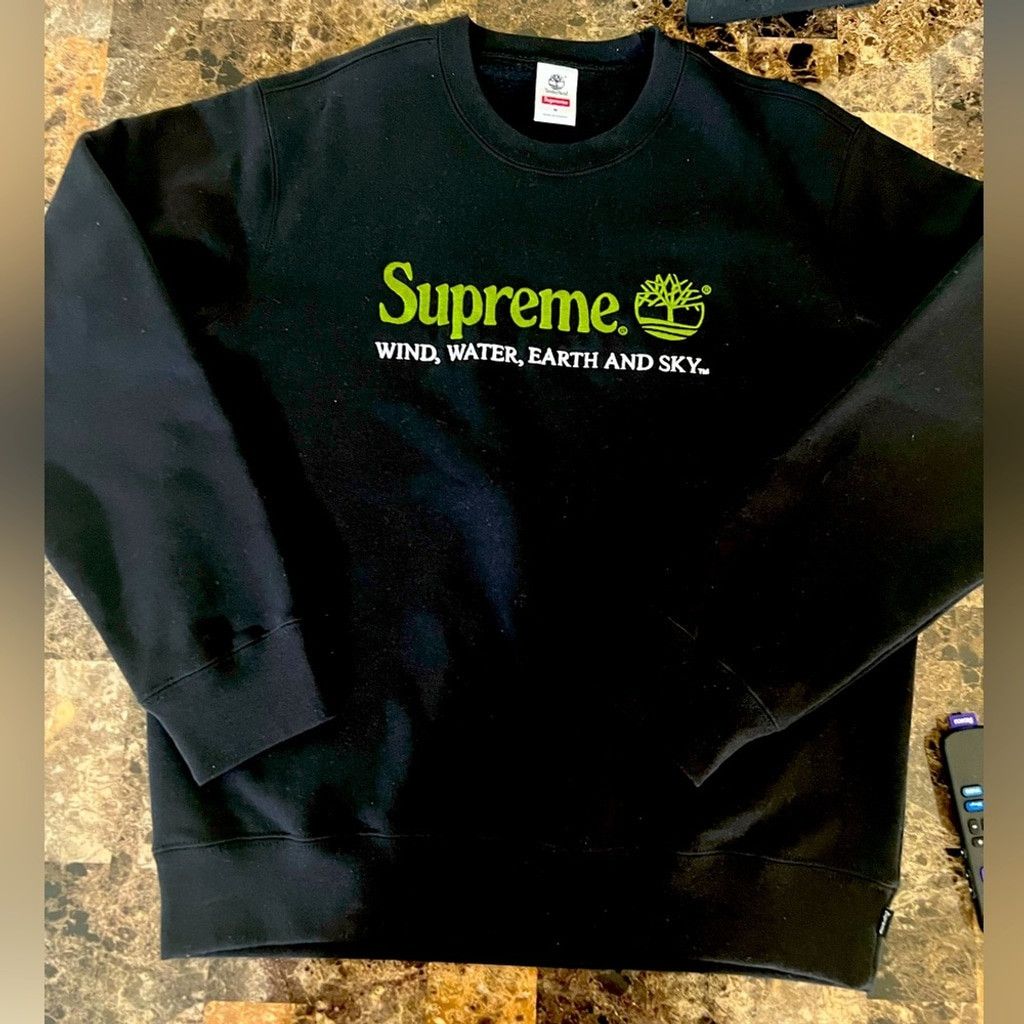 Supreme SUPREME+TIMBERLAND BLACK CREWNECK SWEATSHIRT AND SIZE M NWOT Size US M / EU 48-50 / 2 - 2 Thumbnail