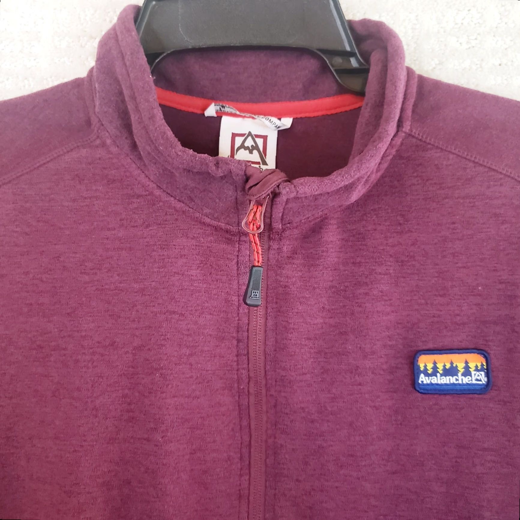Avalanche Avalanche Jacket Full Zip Stand-Up Collar Pockets Maroon M Mens Regular Fit Size US M / EU 48-50 / 2 - 3 Thumbnail