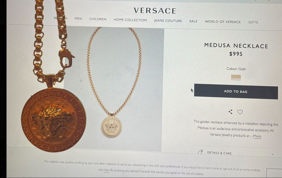 Versace Original Versace Medusa Gold Chain Necklace Size ONE SIZE - 8 Thumbnail