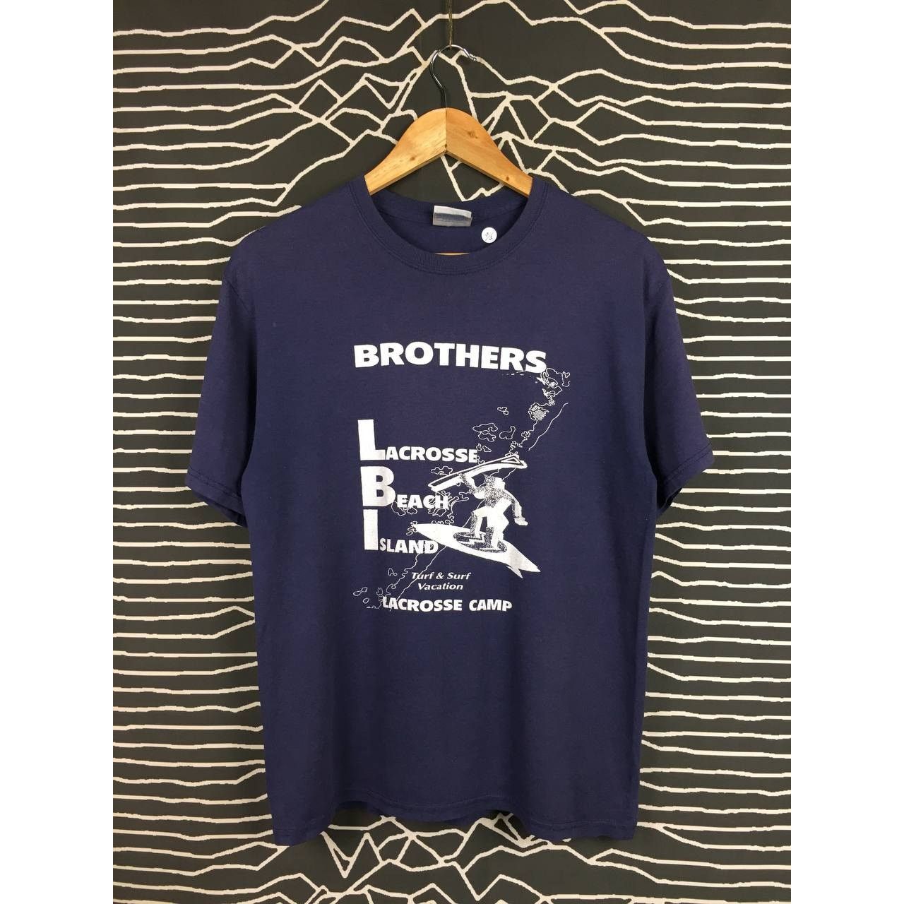Hanes × Vintage Vtg 50/50 Brothers Lacrosse Camp Lacrosse Beach Island Tee Size US M / EU 48-50 / 2 - 1 Thumbnail