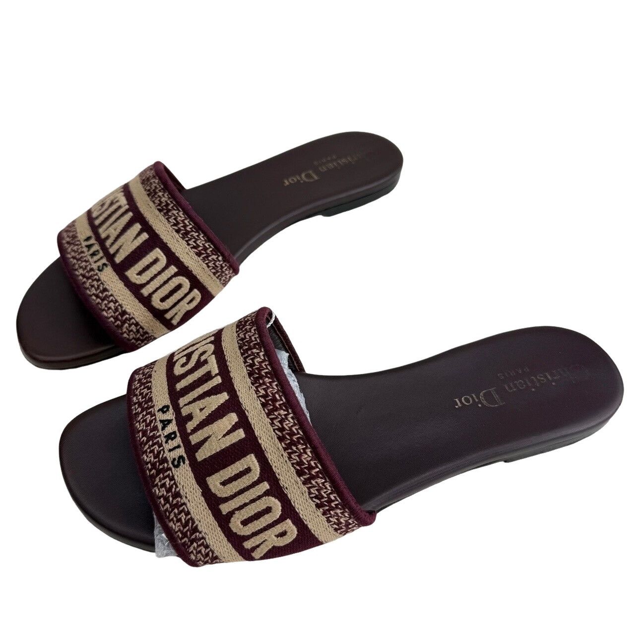 Dior Dior Dway Embroidered Slide Sandals Size 36.5 Size US 6.5 / IT 36.5 - 1 Thumbnail