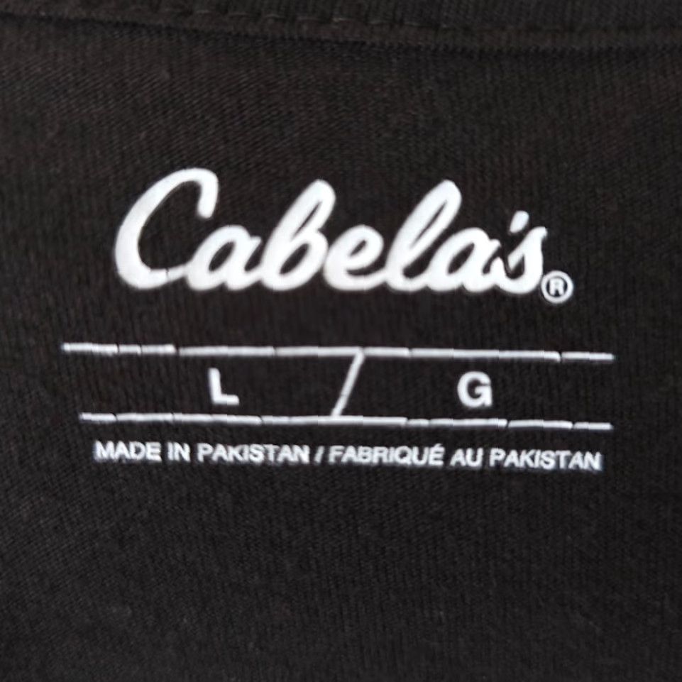 Vintage Cabela's T Shirt Mens Large Black Hunting Fishing Camping Outdoors Shirt Mens Black Outdoor Cabela's Size US L / EU 52-54 / 3 - 5 Thumbnail