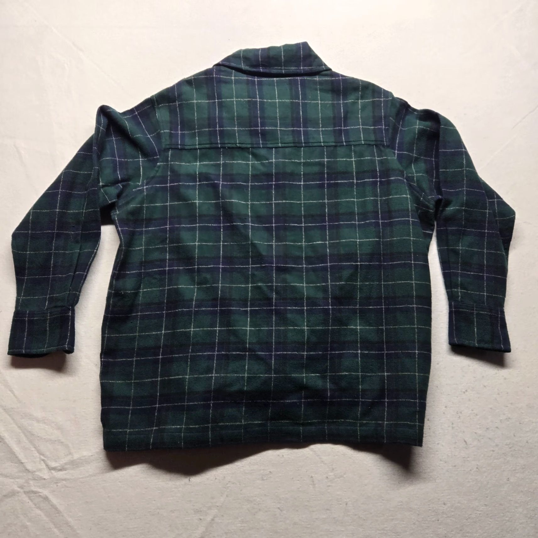 Vintage VINTAGE Venezia Jeans Jacket 2X Women's Plaid Green Flannel Short Zip Button Pockets Retro 80s 90s Casual Womens Size 40" / US 18 - 7 Thumbnail