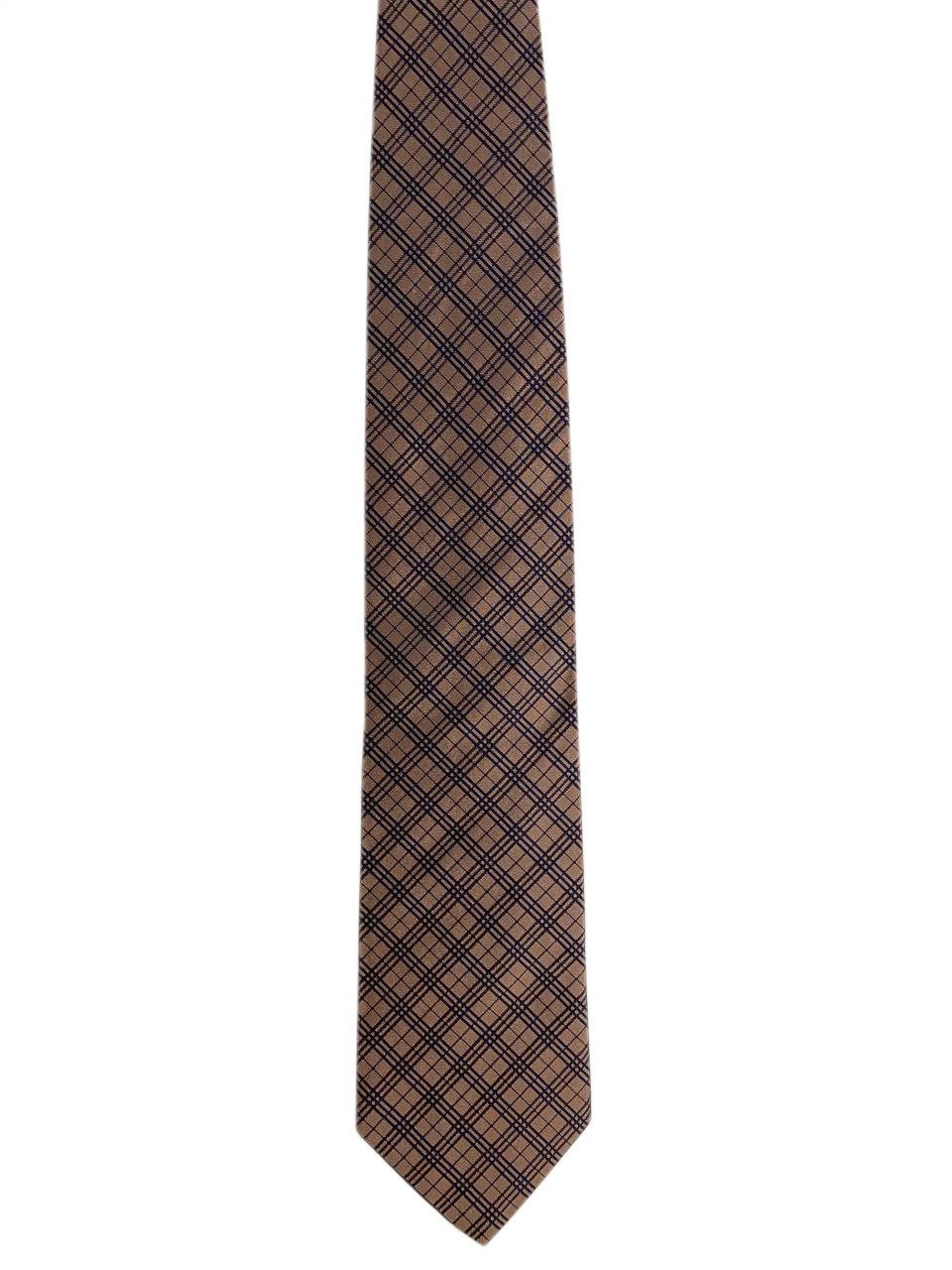Burberry Burberry Check Monogram Classic Casual Silk Tie Size ONE SIZE - 1 Thumbnail