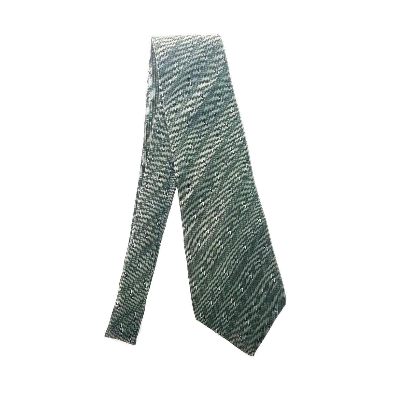 Bill Blass Bill Blass Black Label Silk Tie Green Short Print Size ONE SIZE - 7 Thumbnail