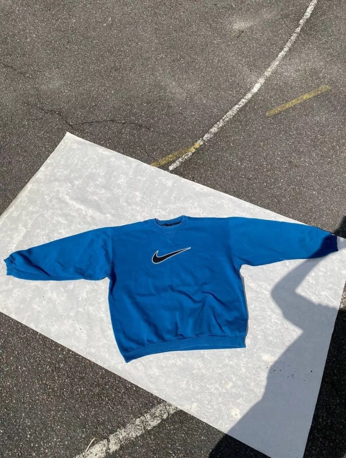 Nike × Vintage Vintage Nike Sweatshirt Big Swoosh Rare 90’s Embroidered Size US XL / EU 56 / 4 - 9 Thumbnail
