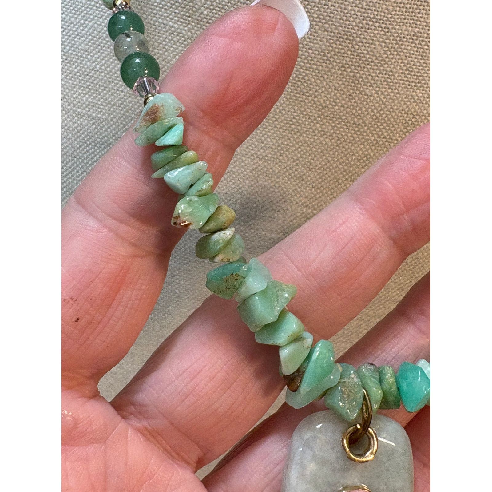 Other Vintage Jadeite Pendant Necklace 54g 1.25in Stone Size ONE SIZE - 4 Thumbnail
