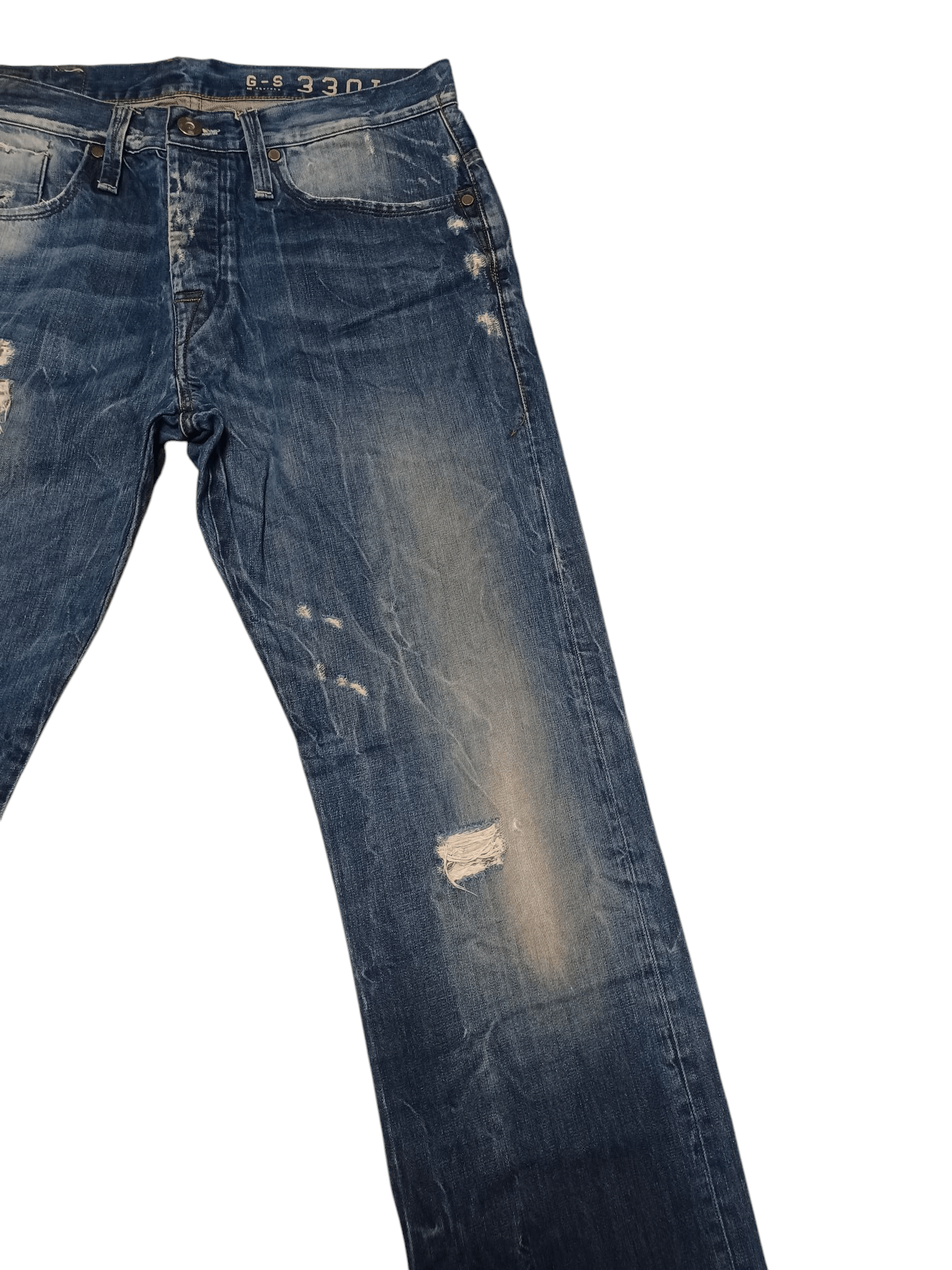 G-Star G STAR RAW DISTRESSED FIRE AVANT GARDE JEANS DENIM Size US 34 / EU 50 - 2 Thumbnail