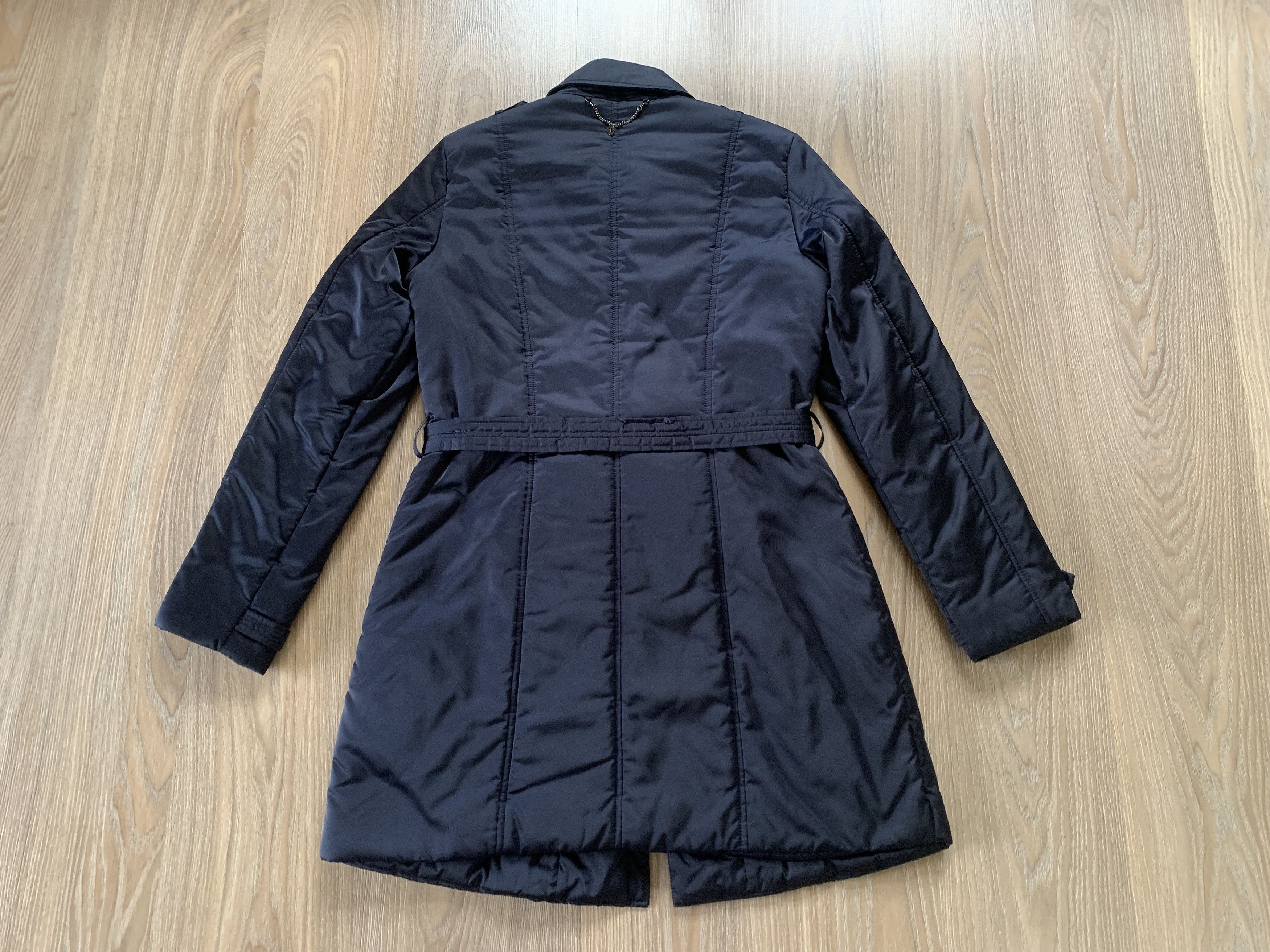 Trussardi Trussardi Womens Vintage Navy Blue Trench Size M / US 6-8 / IT 42-44 - 3 Thumbnail
