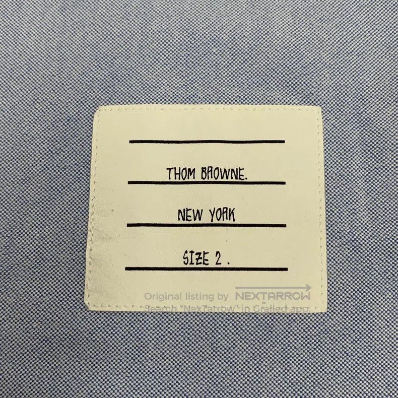Thom Browne Thom Browne Blue double-sleeved cotton shirt Size US M / EU 48-50 / 2 - 5 Thumbnail
