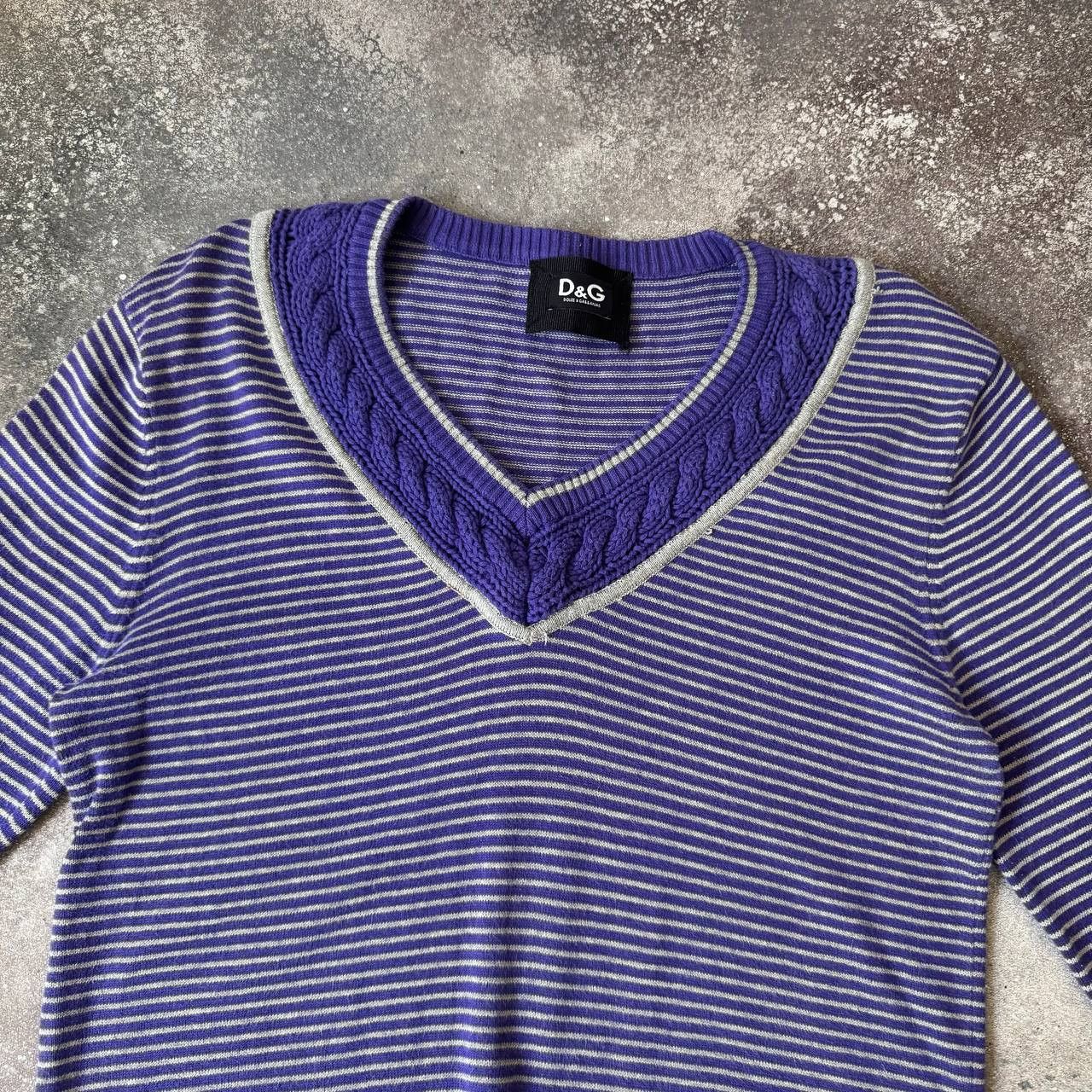 Dolce & Gabbana × Vintage Dolce & Gabbana D&G Vintage Stripped Sweater Size L / US 10 / IT 46 - 3 Thumbnail