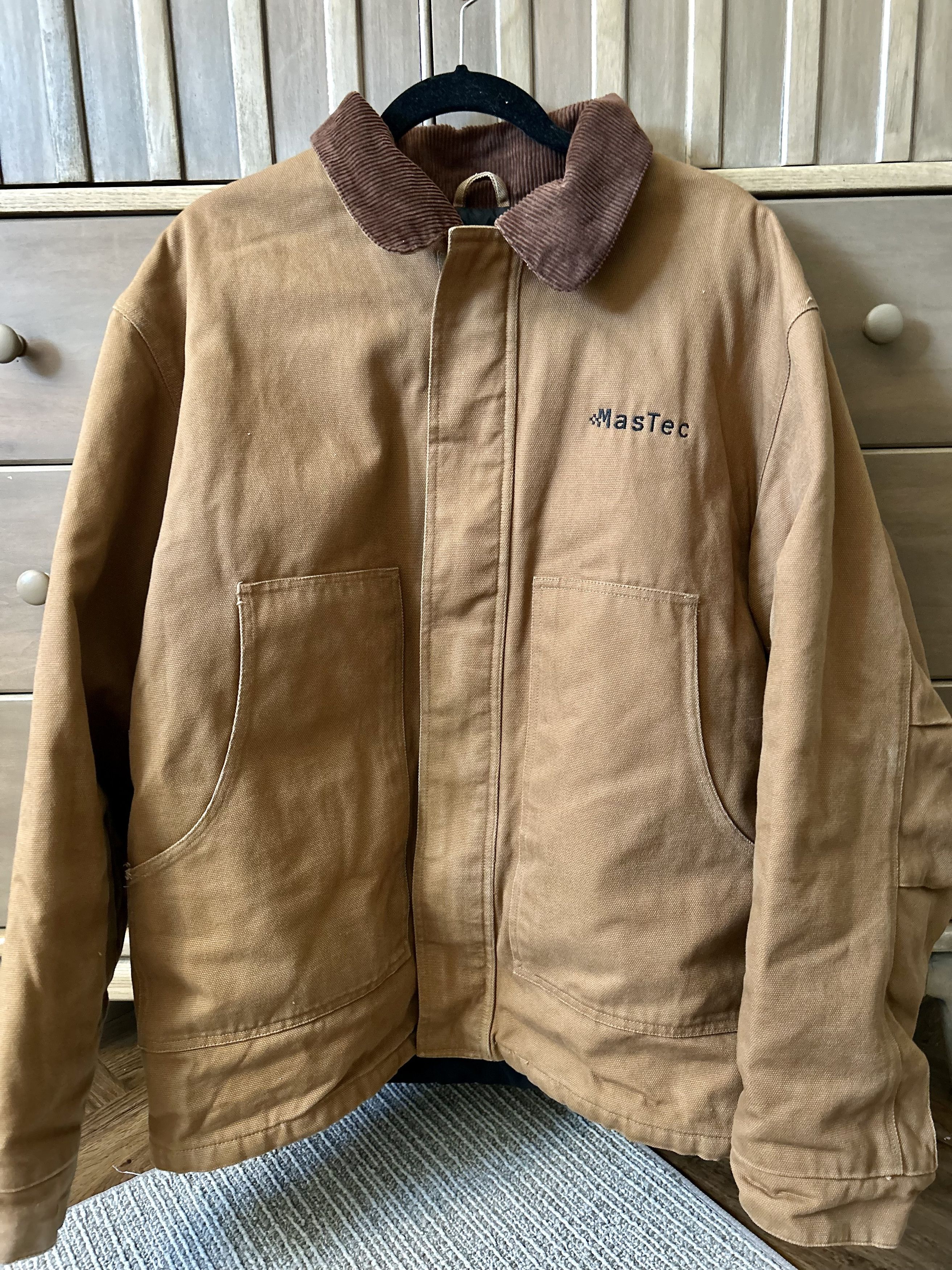 Carhartt Tan Canvas Work Coat Men’s L - Unisex Size US XL / EU 56 / 4 - 5 Thumbnail