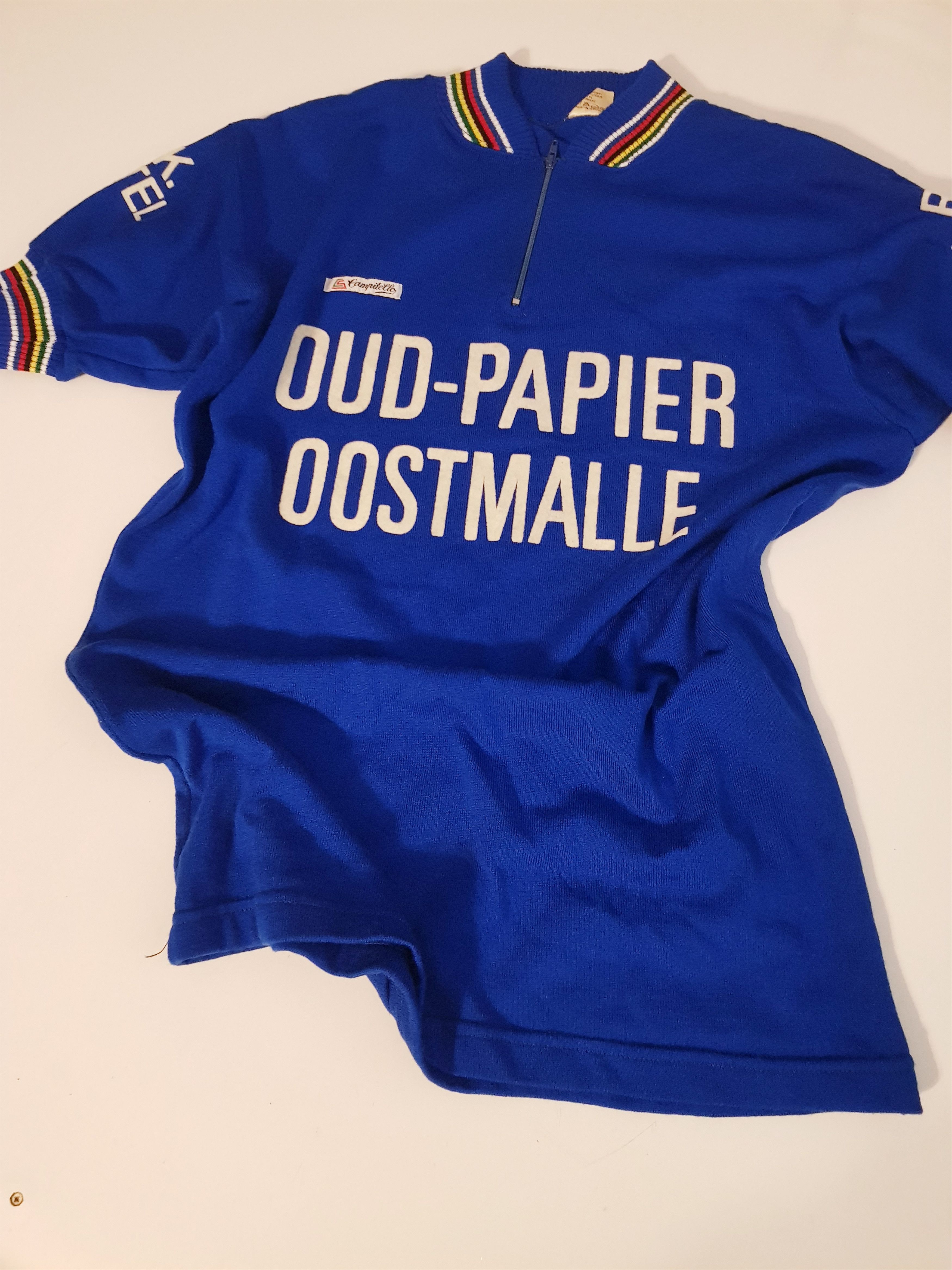 Other Campitello Vintage 70s Belgium Cycling Jersey UCI Rainbow EL Size US M / EU 48-50 / 2 - 2 Thumbnail