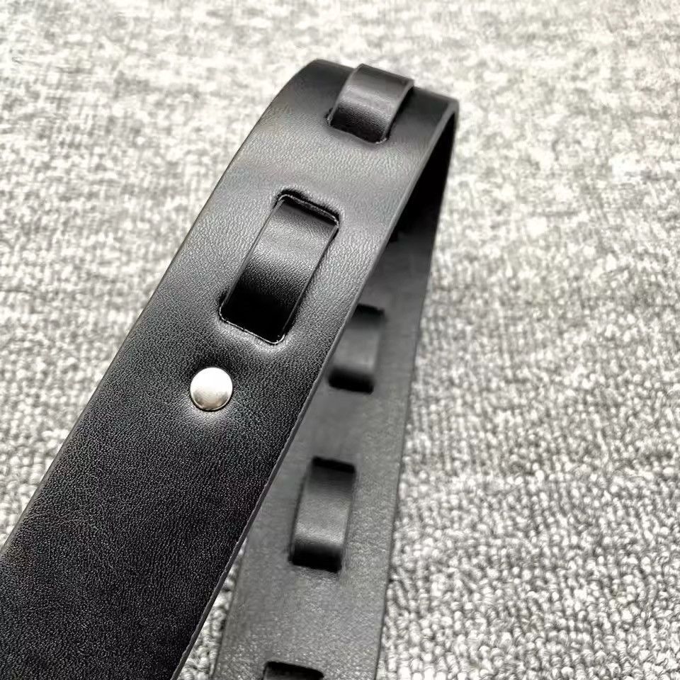Japanese Brand Tactical Carabiner Utility Belt - Matte Black PU Leather Size 32 - 5 Thumbnail